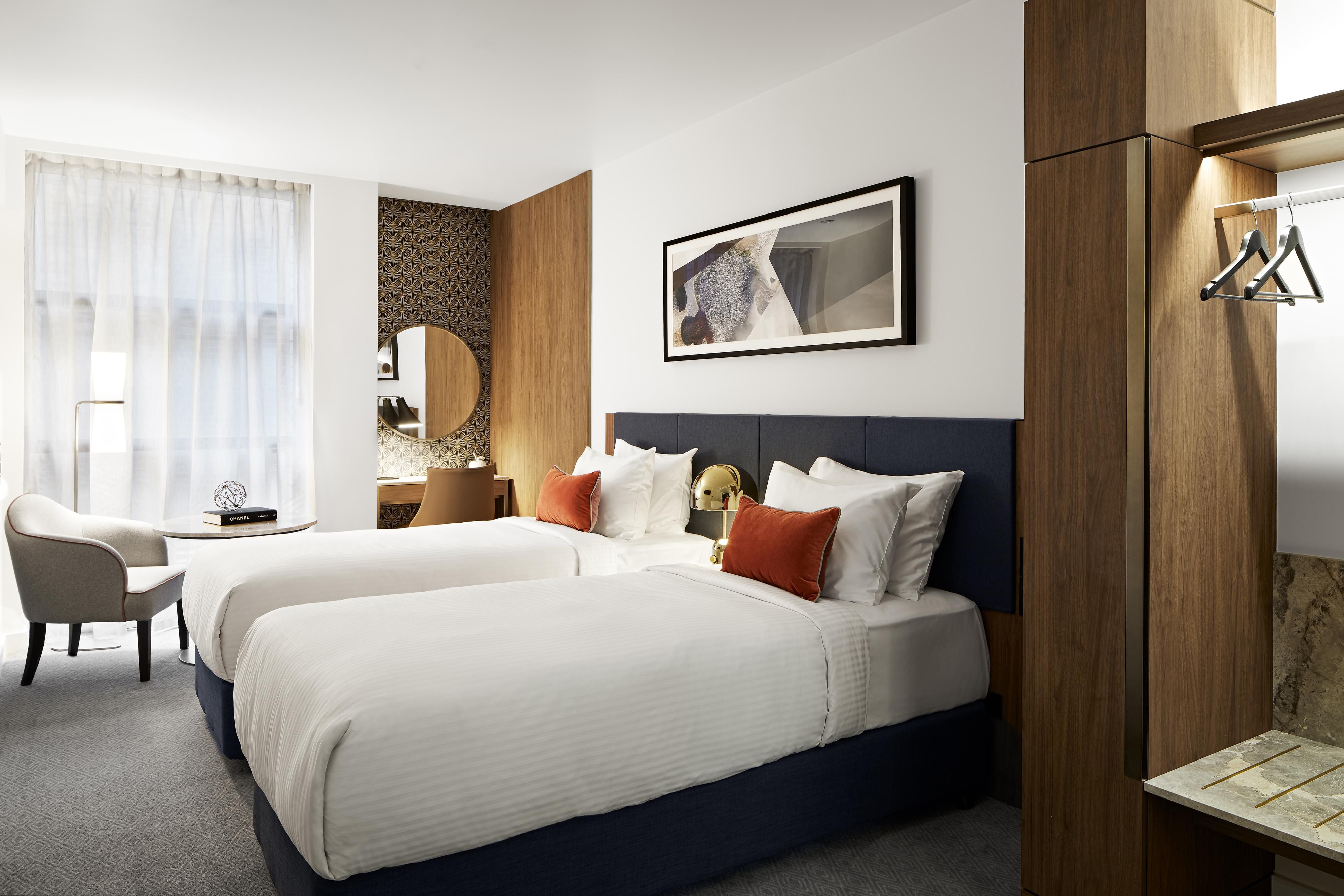Standard guest rooms with the choice of king or twin configuration