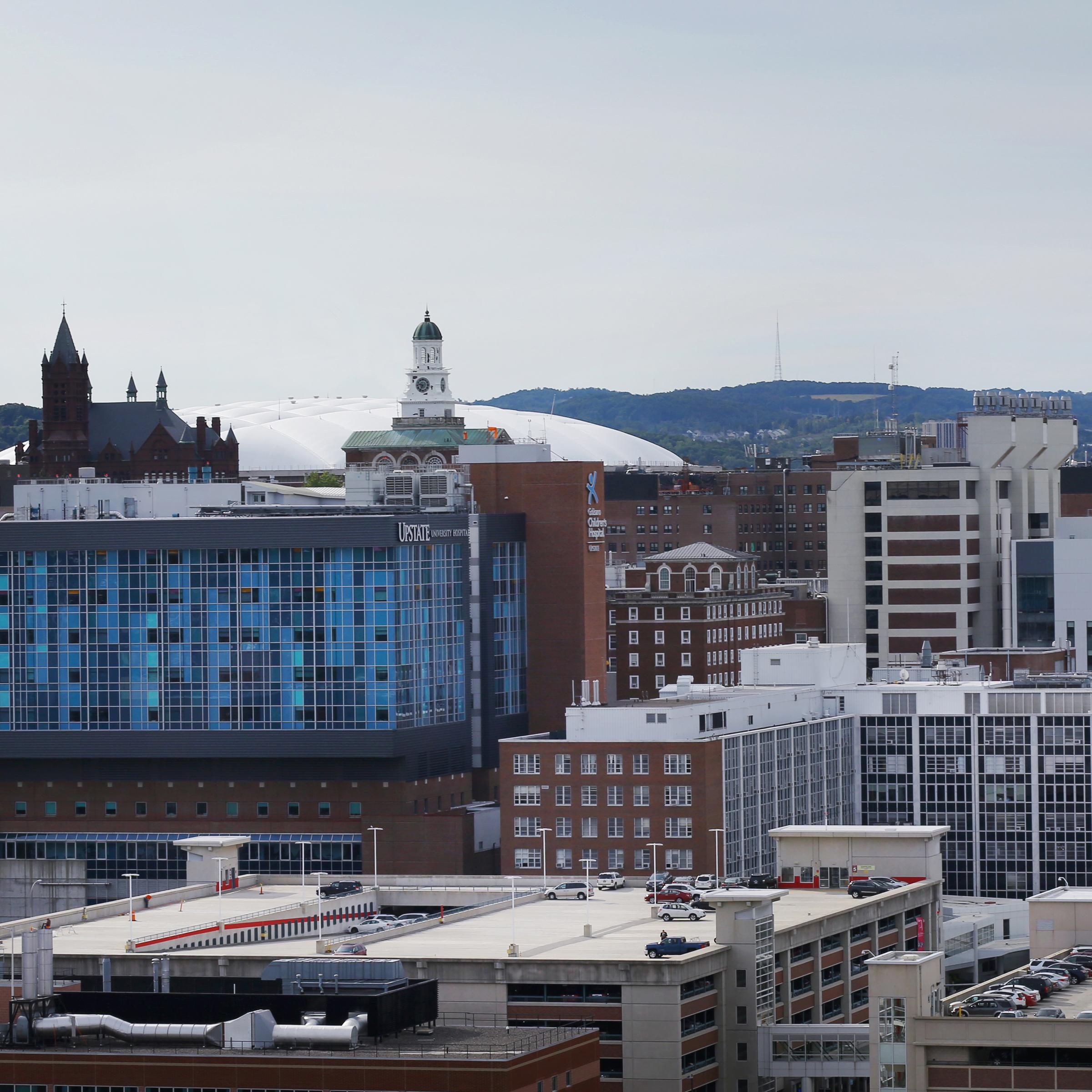 The Crowne Plaza offers a breathtaking view of Syracuse University