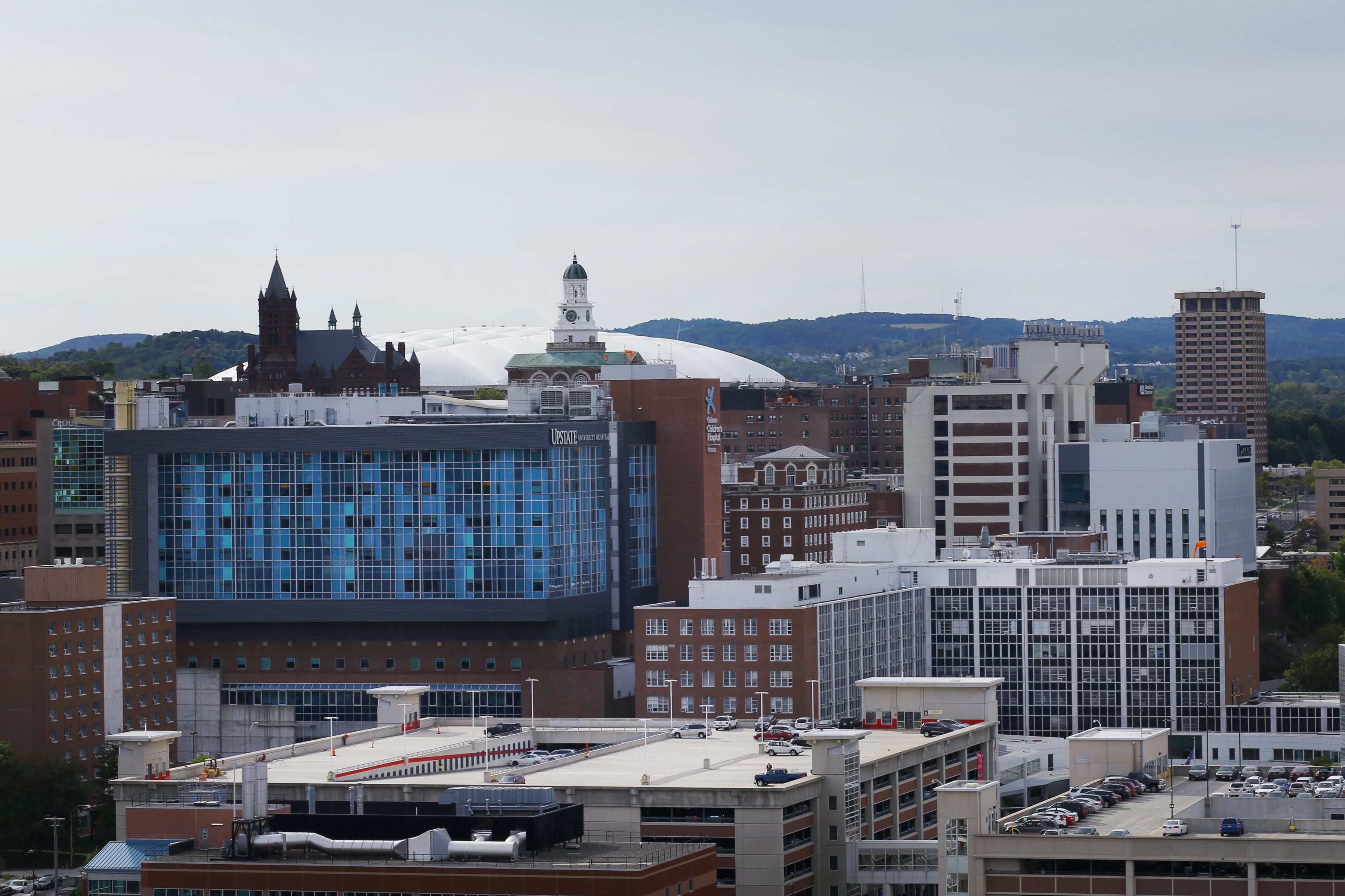 The Crowne Plaza offers a breathtaking view of Syracuse University