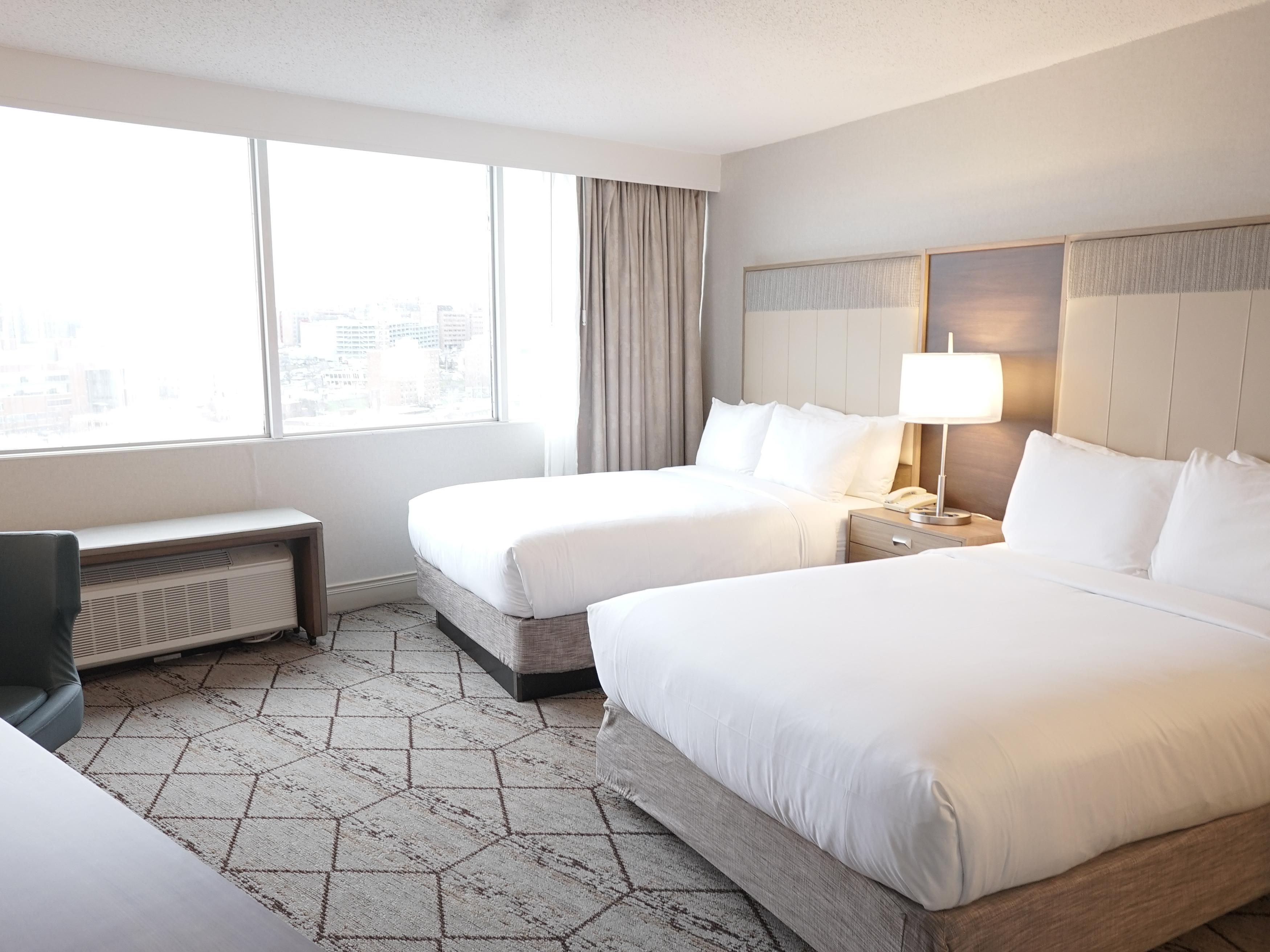 Our king bedrooms with a view of Syracuse.