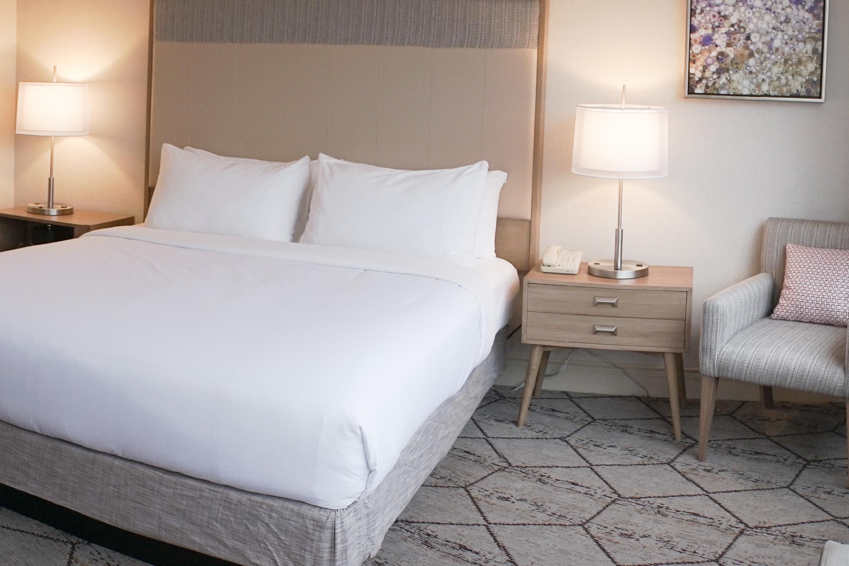 a panoramic shot of our newly renovated king bed room.