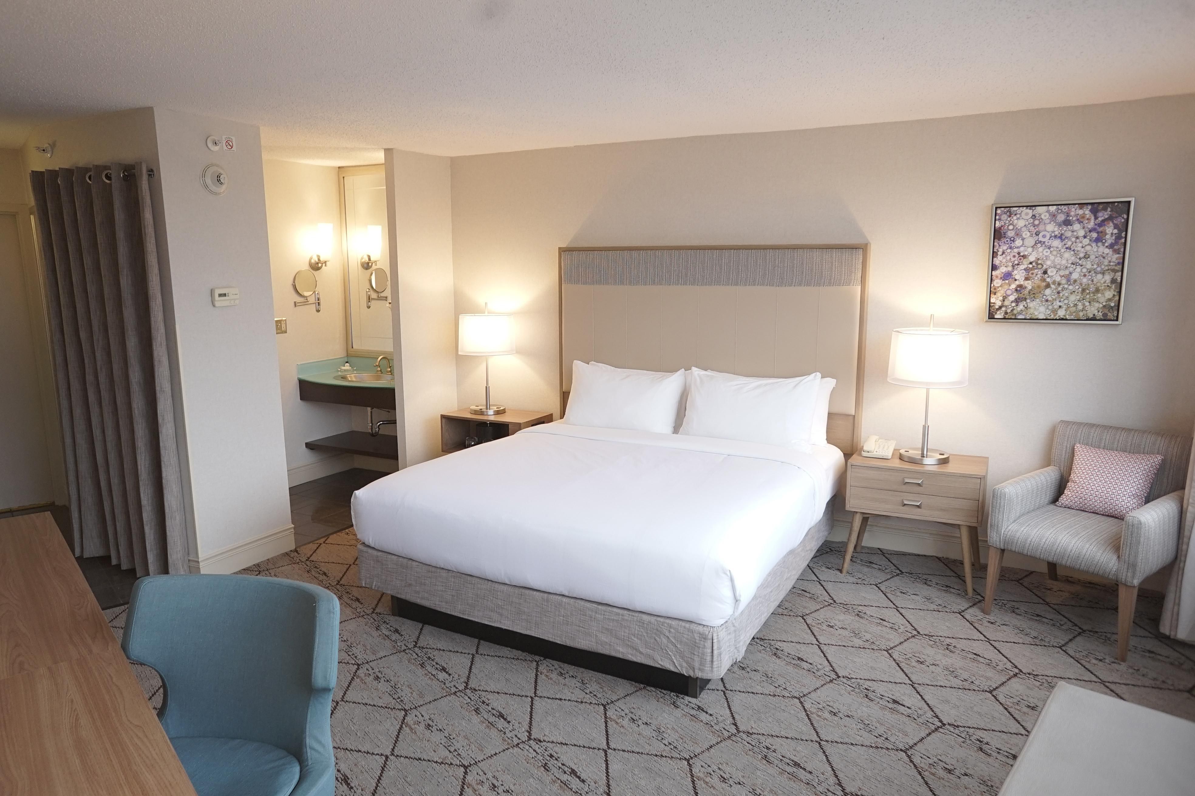 Our beautiful newly renovated room with a King bed.