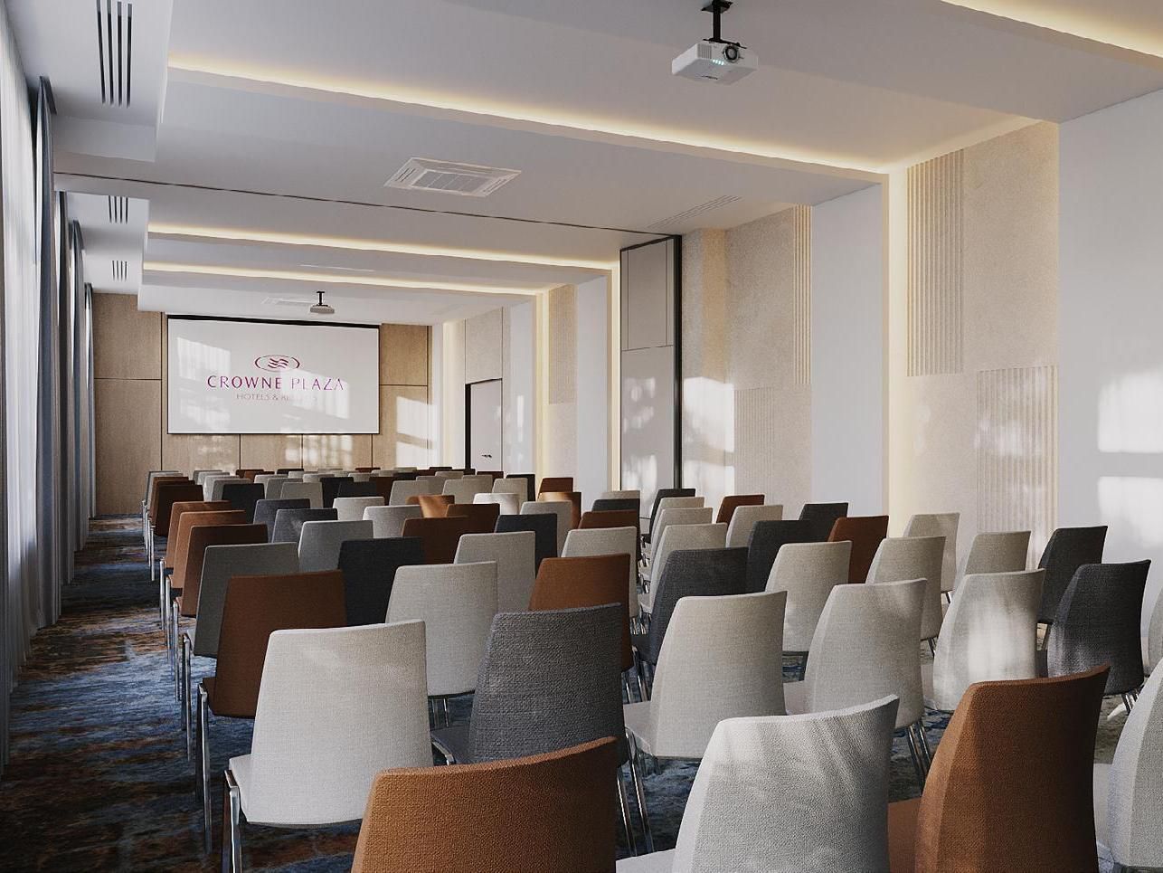 Modern and multifunctional conference rooms are the perfect option for business meetings, trainings and conferences, as well as private events. Well-equipped conference hall with a capacity of 10 to 100 people will satisfy all the needs of our valued guests. 