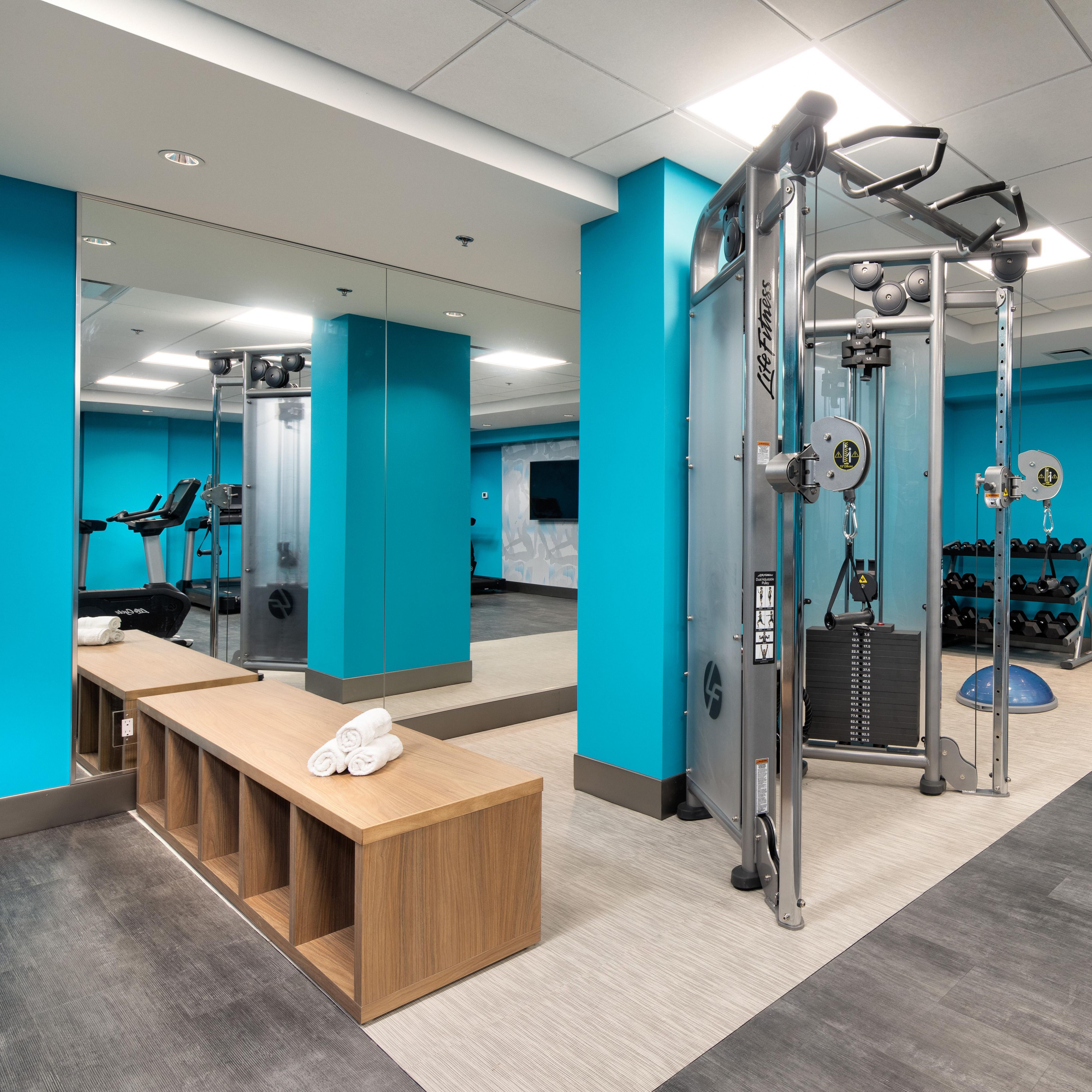 Our fitness center has everything you need to stay on track 