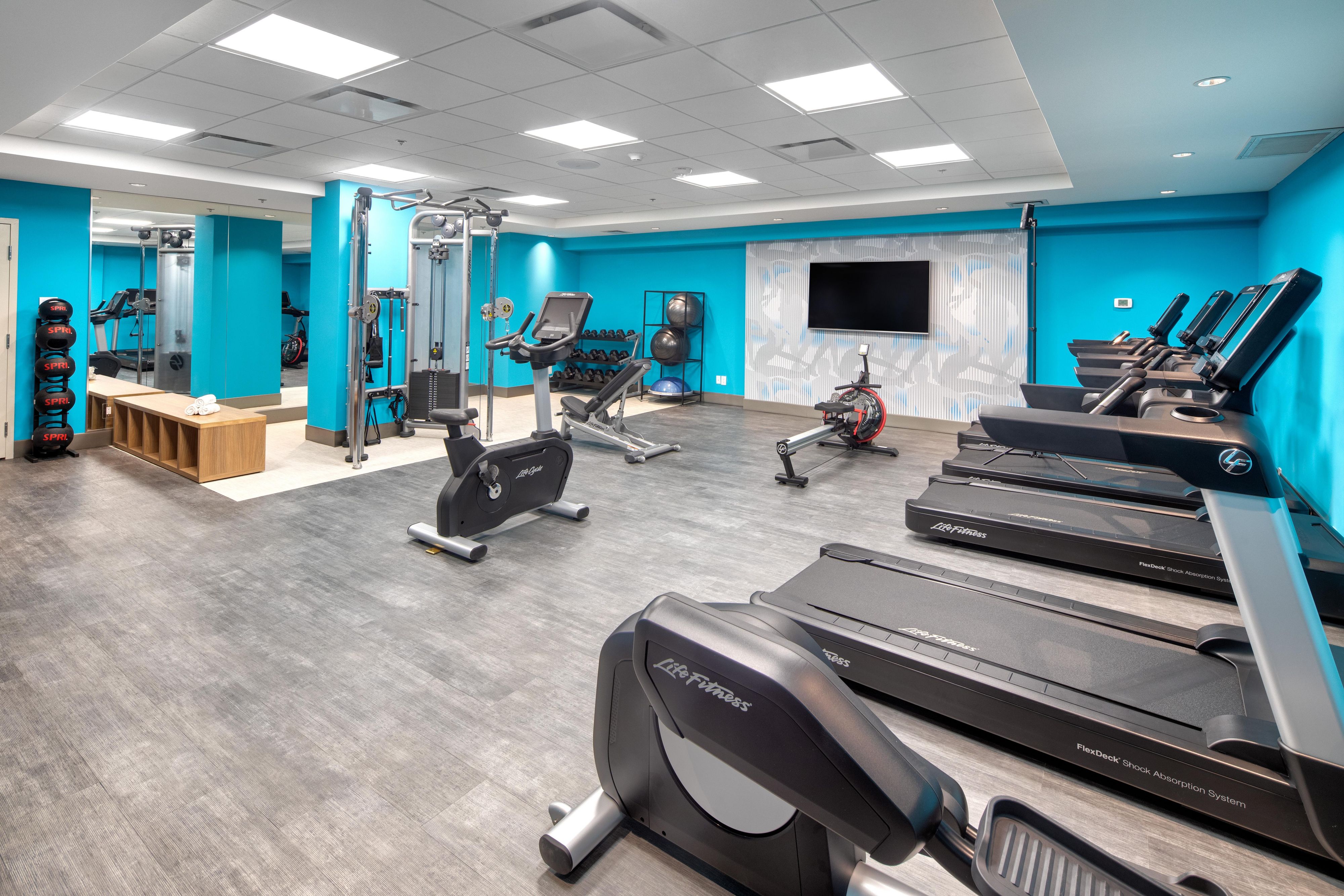 From great cardio equipment to free weights, get your fitness on!