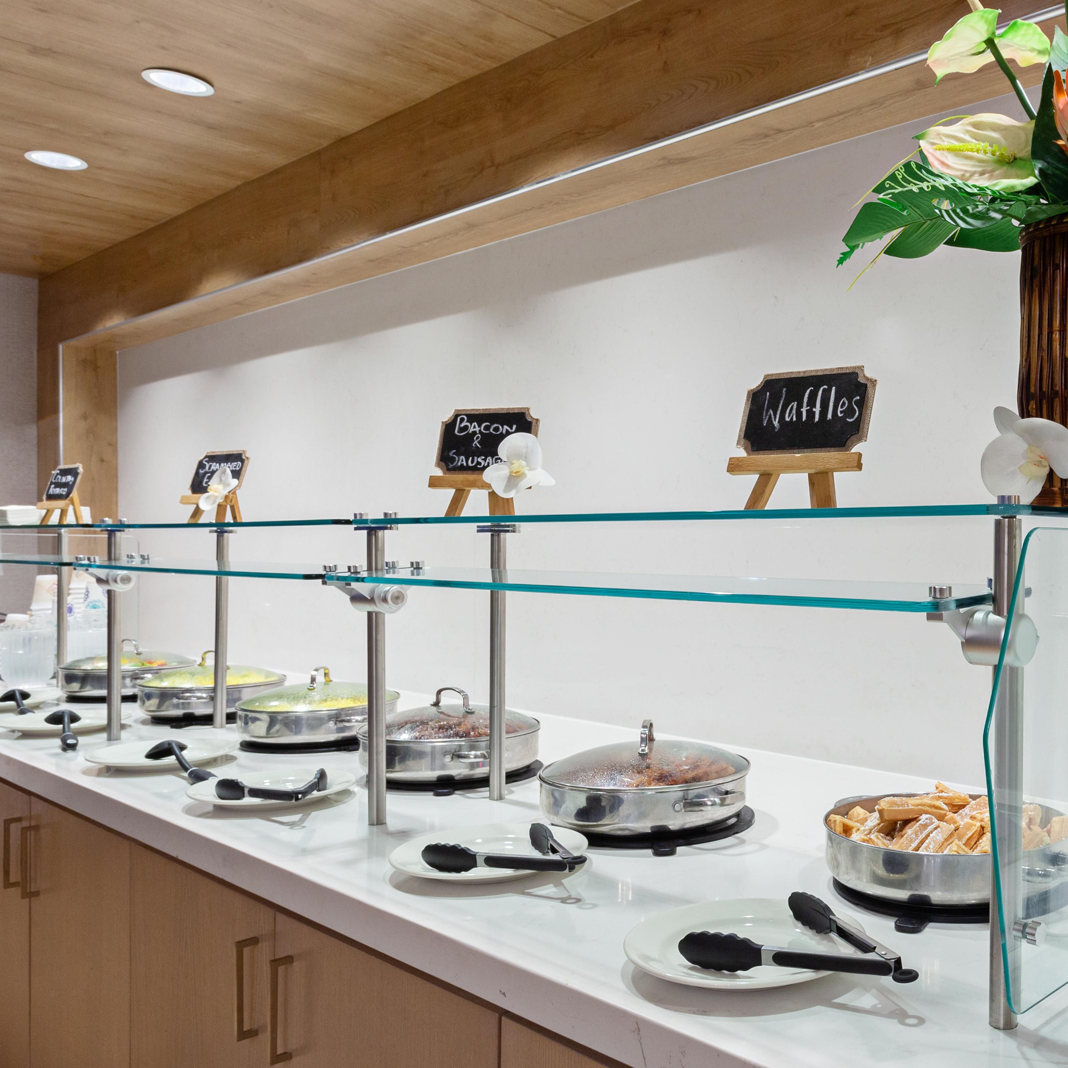 Breakfast bar with many delicious options.