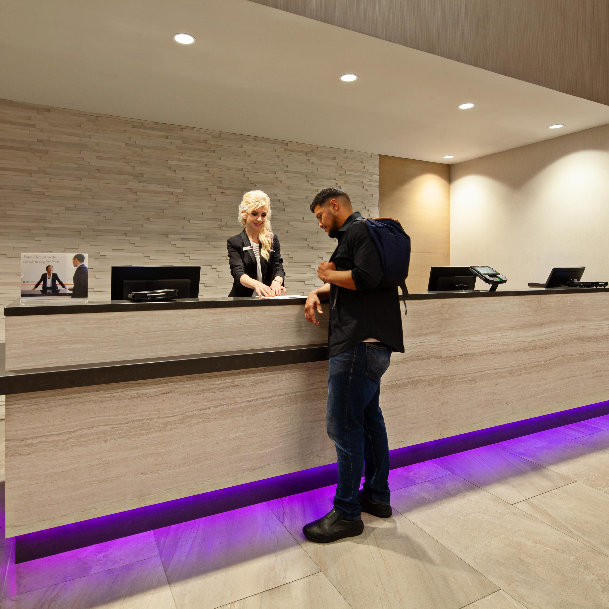The Front Desk where expert and friendly staff are ready to help.