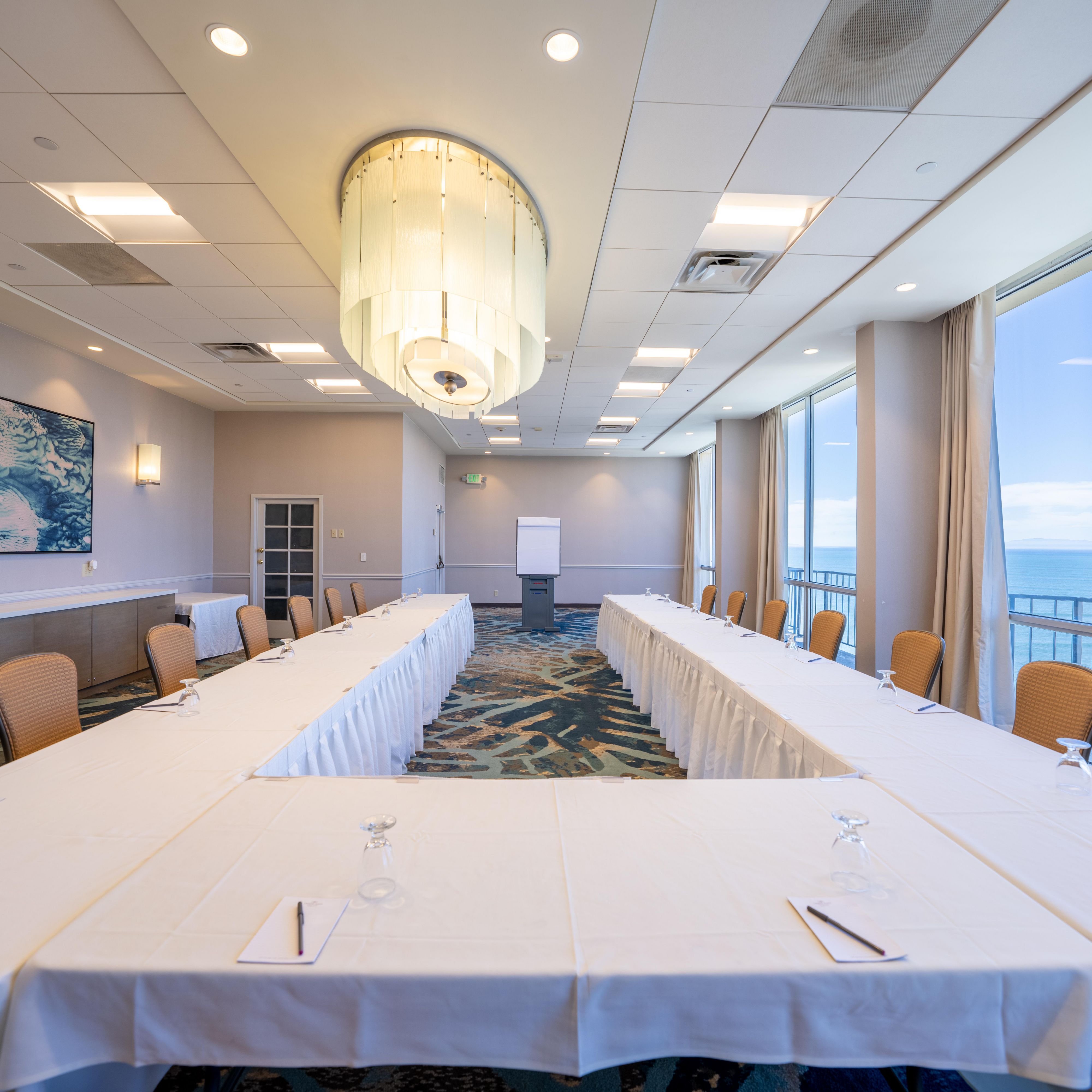 Bay View room, an ocean view meeting room on the top floor