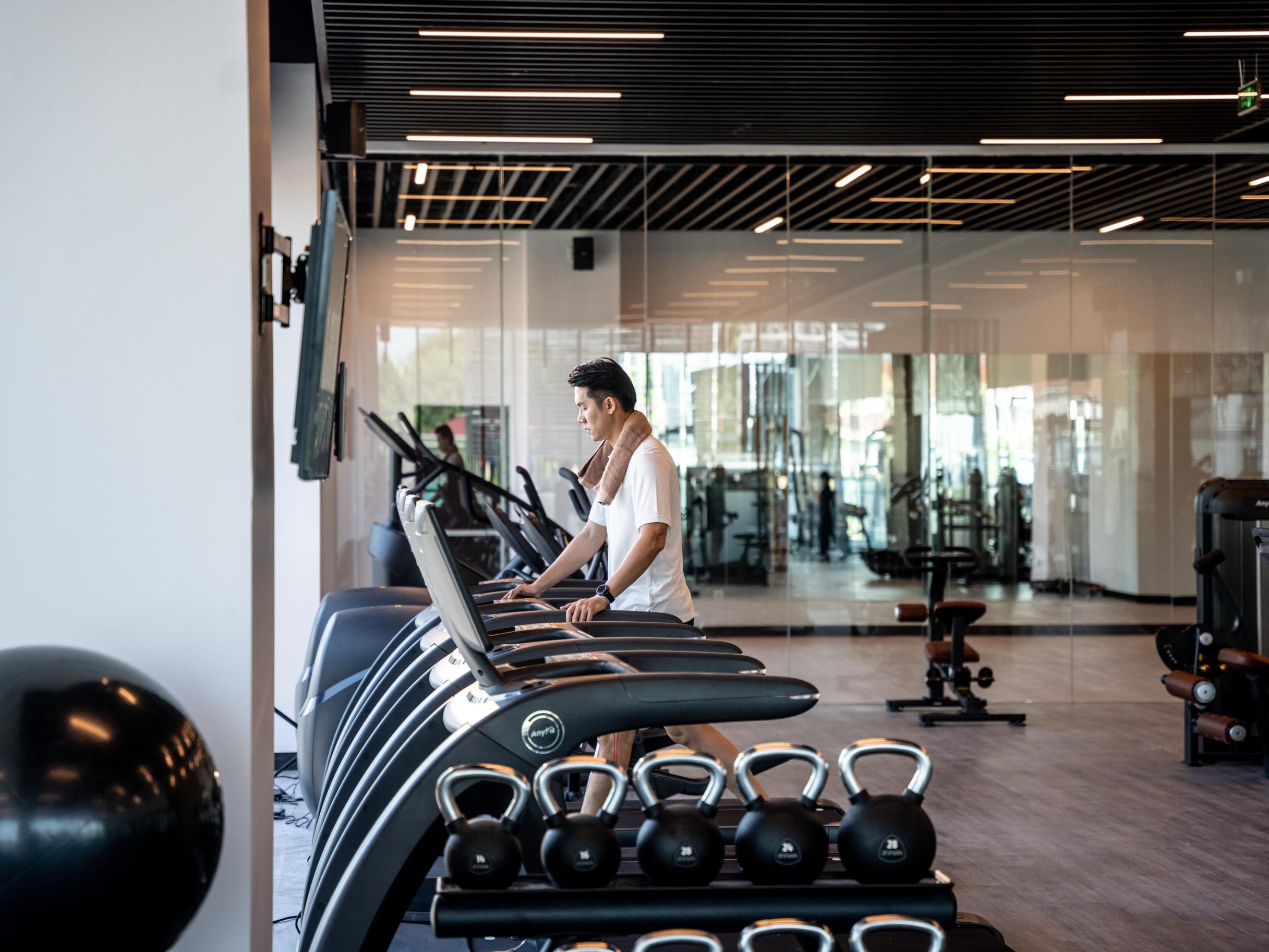 Spacious gym equipped with German & Brazilian brands AnyFit & ZIVA