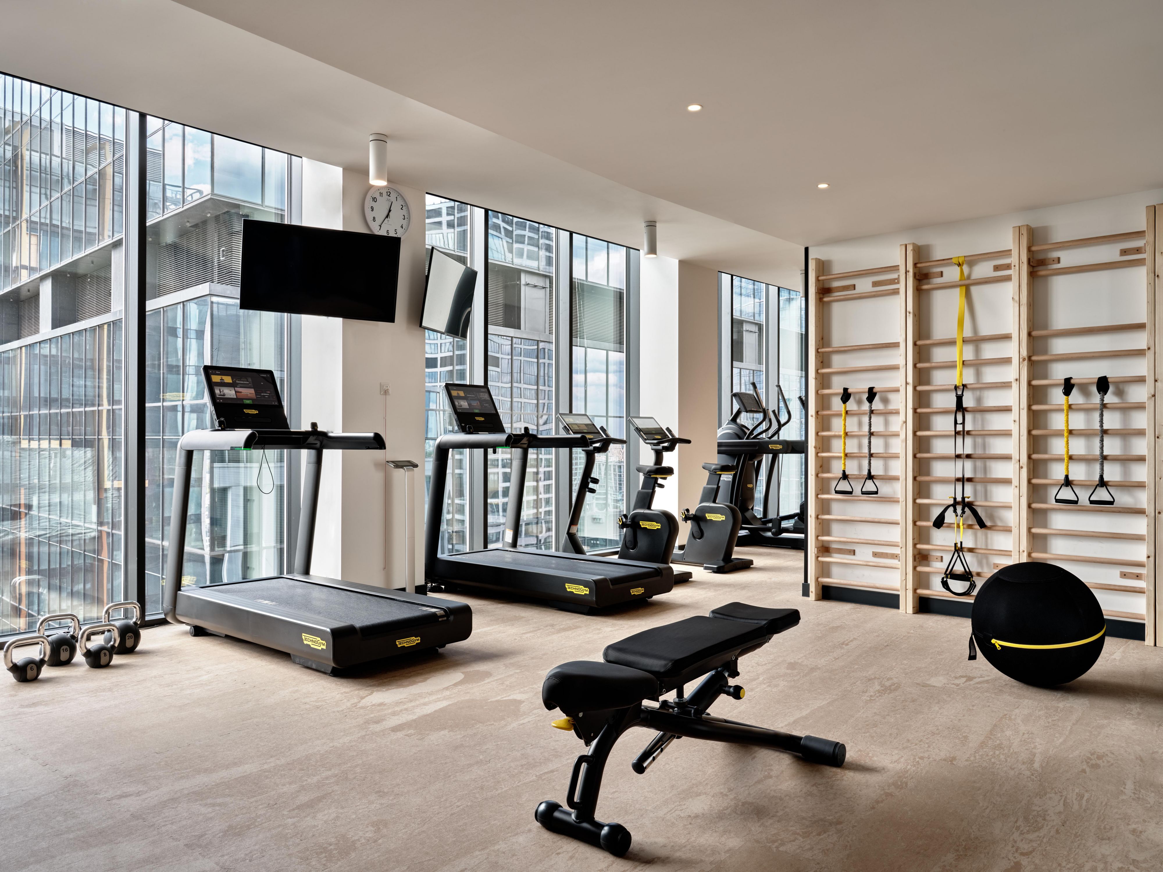 Maintaining your routine while traveling is important, especially when you’re short on time and on the go. Recharge your battery in our state of the art gym which is exclusive to hotel guests and opened 24/7 offering treadmill and weights, or relax in the sauna.