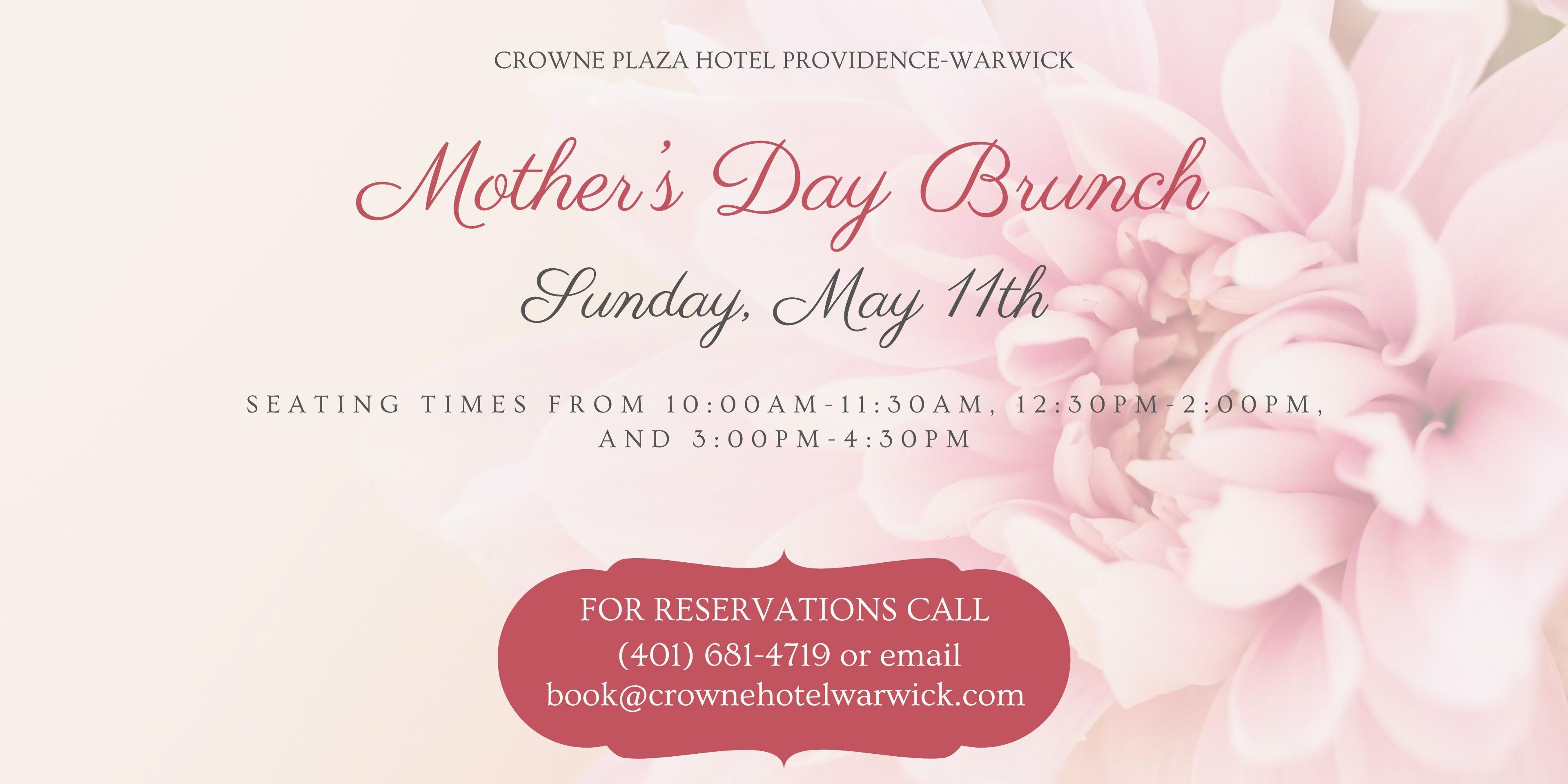 Celebrate Your Mom by Treating Her to Mother's Day Brunch at the Crowne Plaza!
