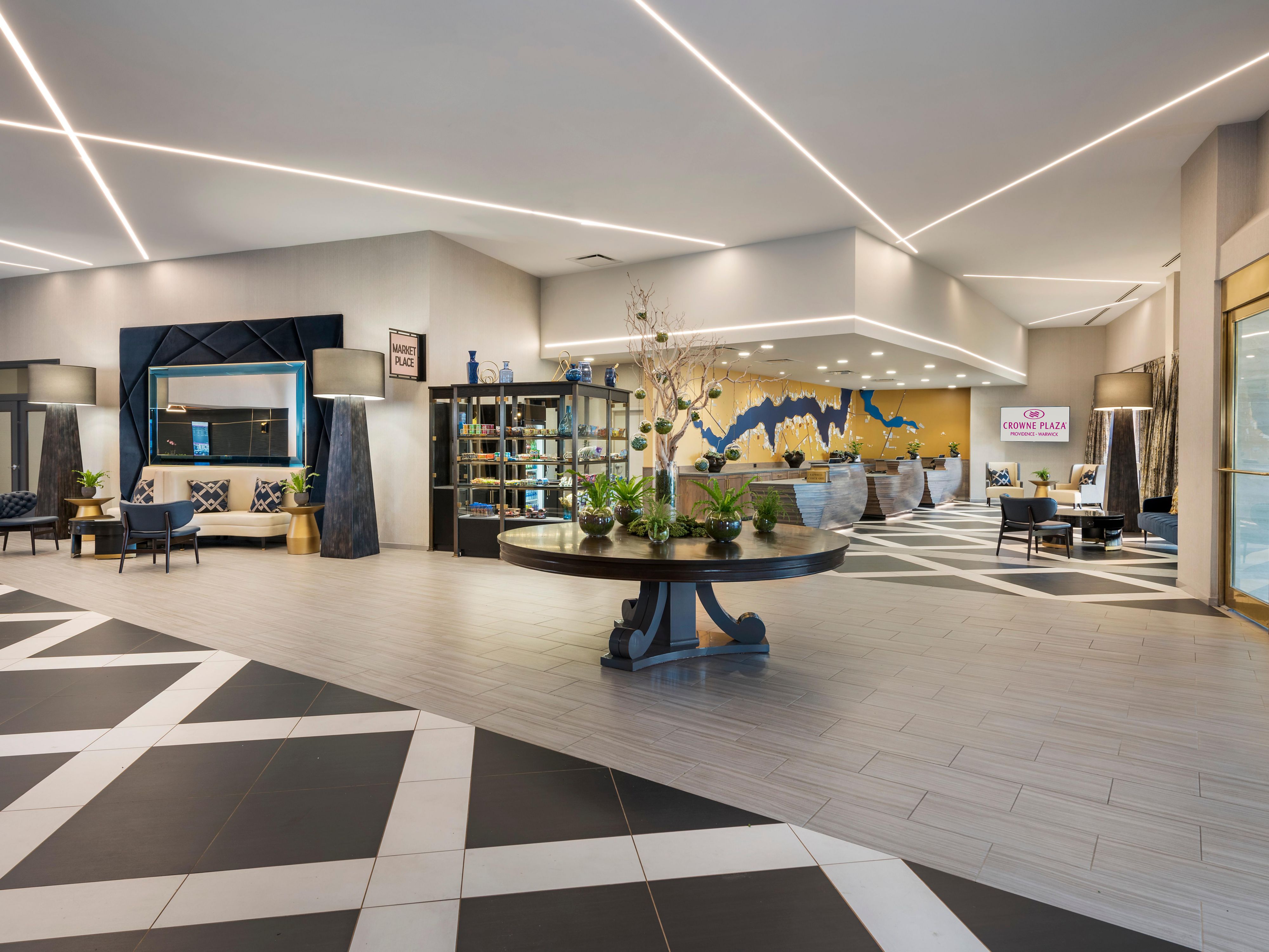 Our hotel marketplace features a variety of bottled beverages, snacks, candy, ice cream, and convenient Grab & Go salads and sandwiches. Whether you're craving something sweet or need a quick bite, we’ve got you covered—perfect for enjoying in your room or on the go.