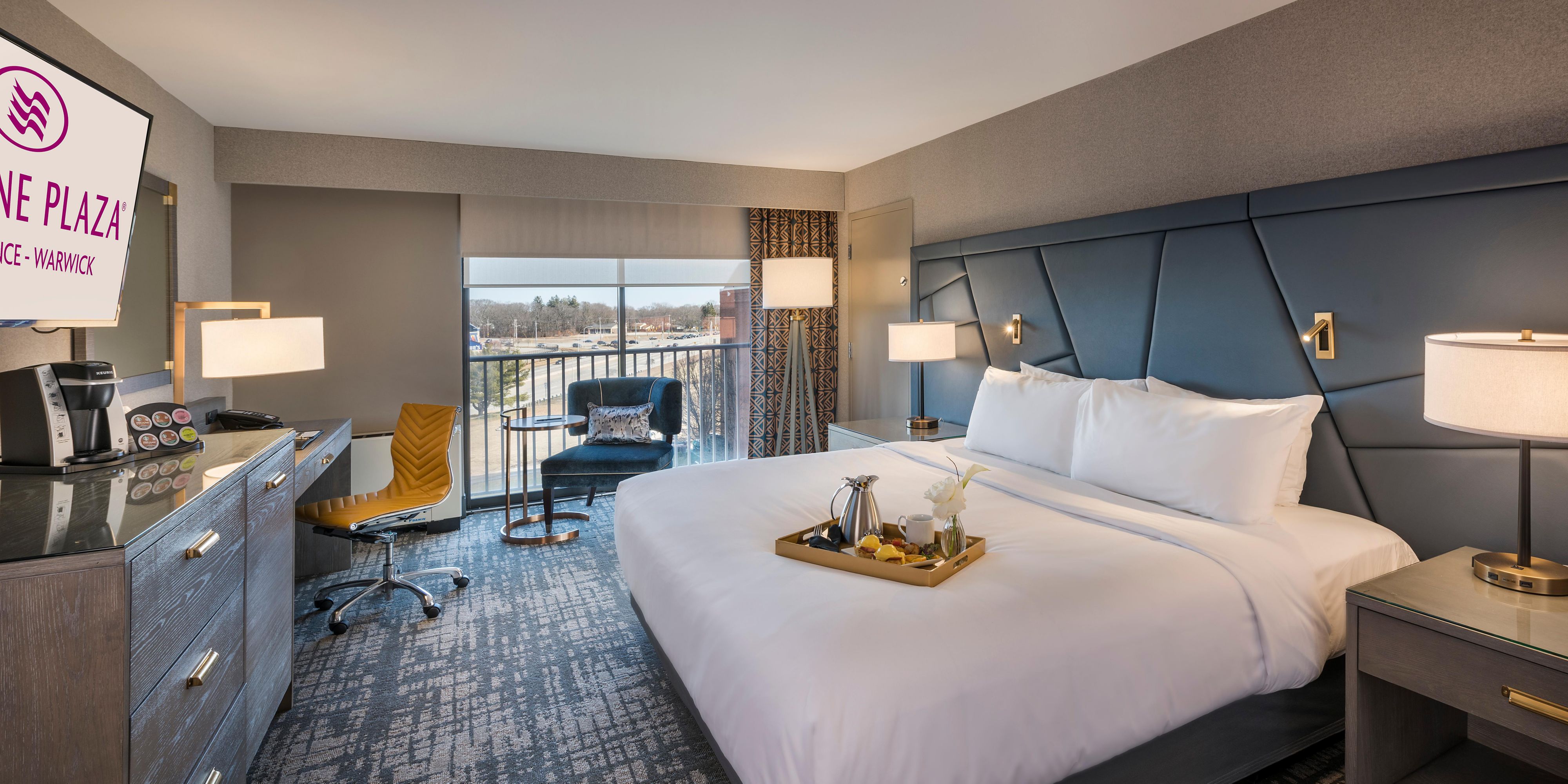 Discover a relaxing retreat at our modern, pet-friendly hotel. Each guest room is thoughtfully designed with plush, premium bedding, spacious layouts, and spa-inspired bathrooms featuring luxurious Apotheke products. Stay connected with complimentary Wi-Fi and relax in comfort with all the essentials for a rejuvenating stay.