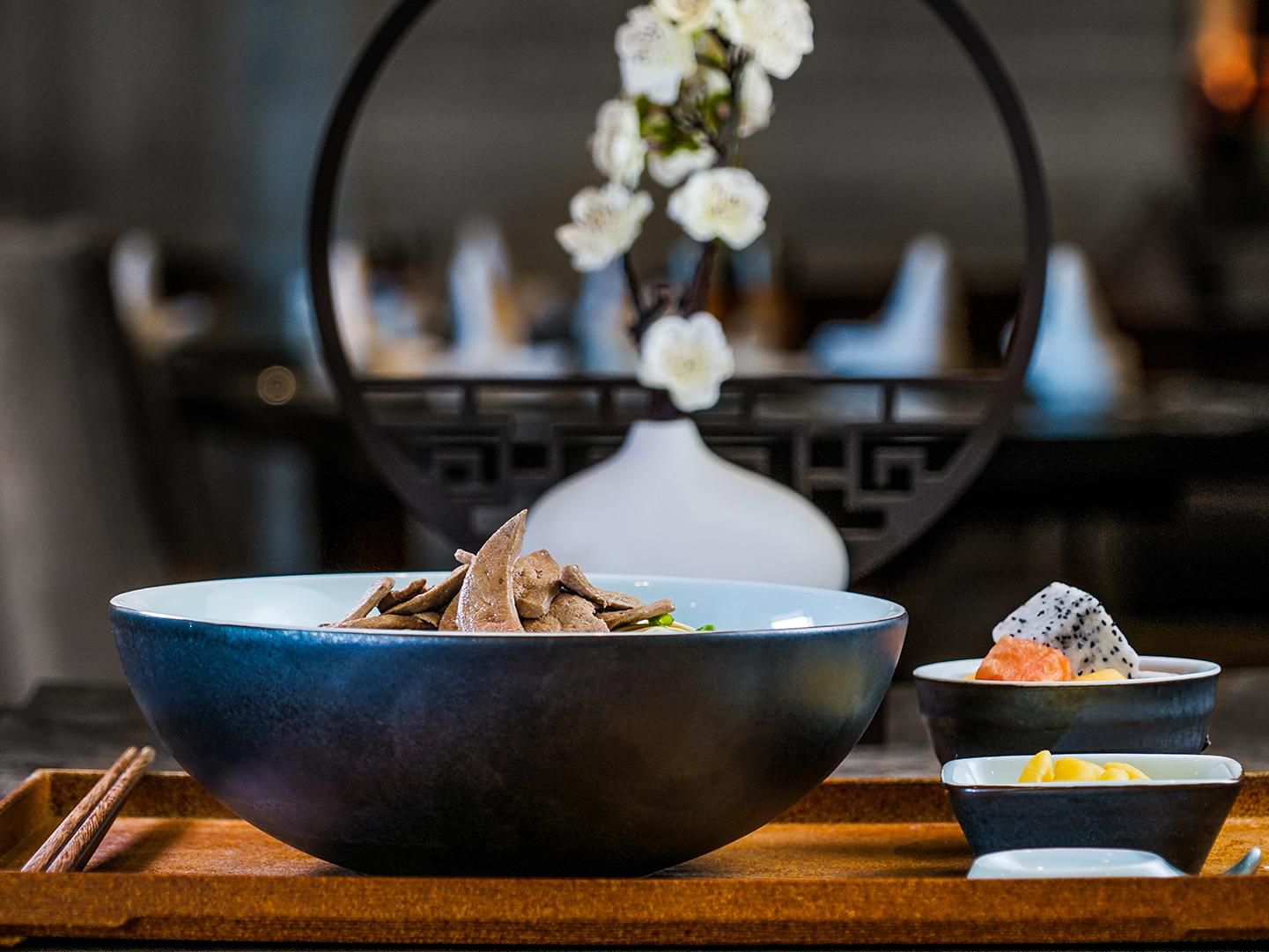 Zhenjiang Noodle is famous for its cooking methods that's using a small pot cover boiled with noodles. Strongly recommend you to try the authentic Zhenjiang noodle at M Cafe. There are several selections of toppings such as meatballs, spareribs, haslet, and some other local raw materials.
