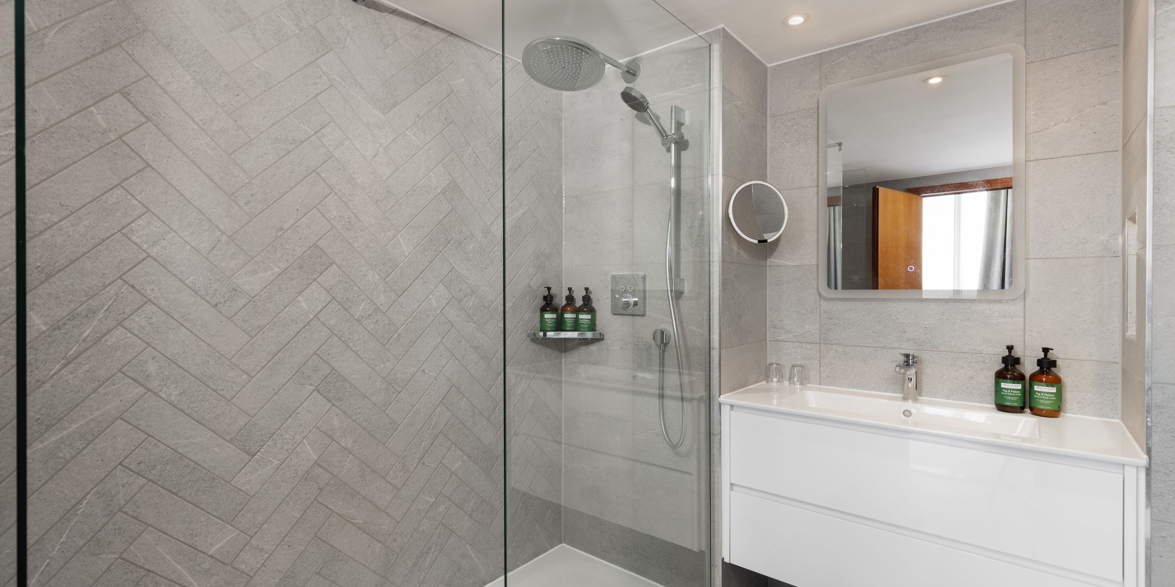 Bathroom with a shower