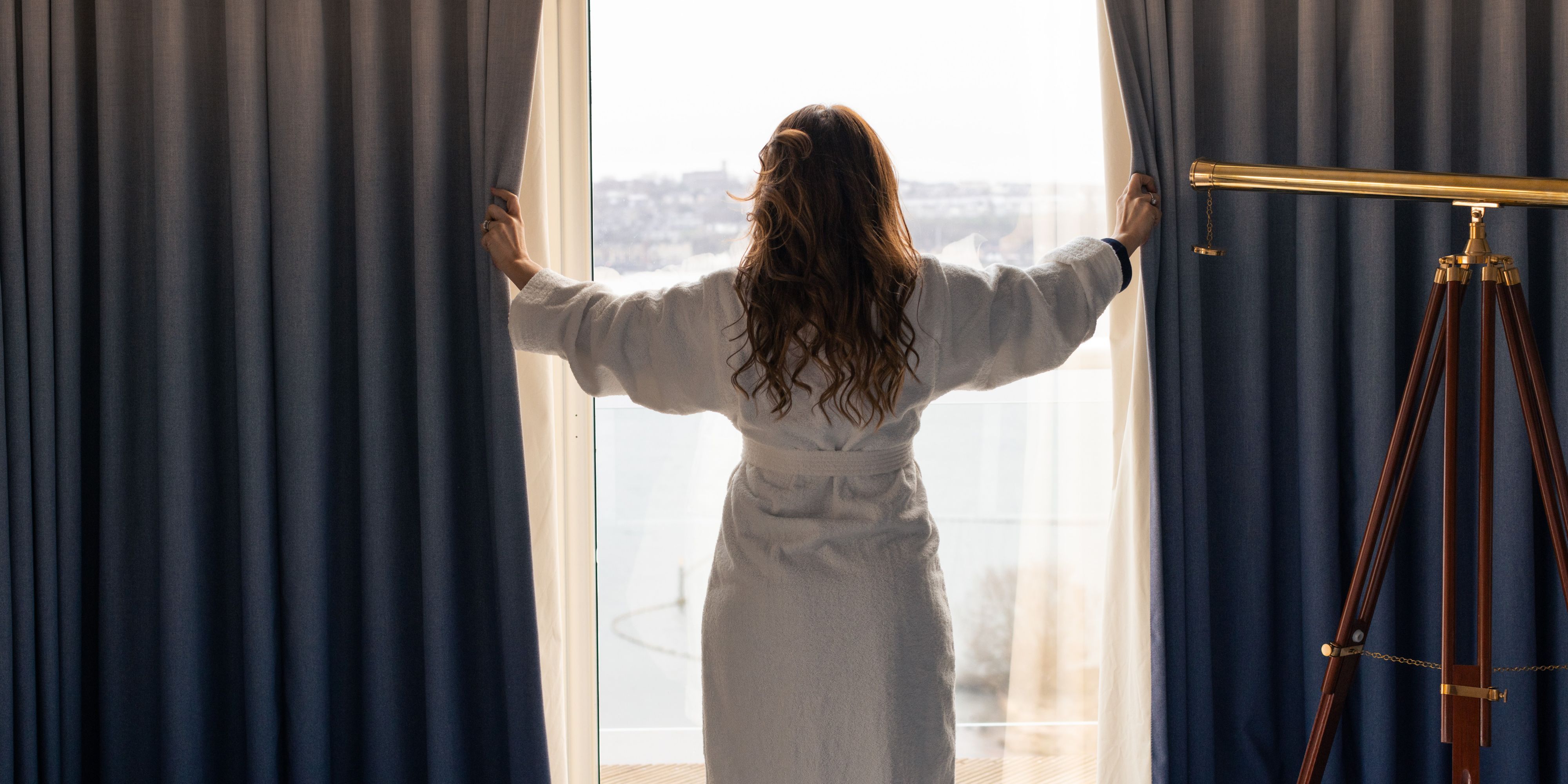 Guest looking at the view