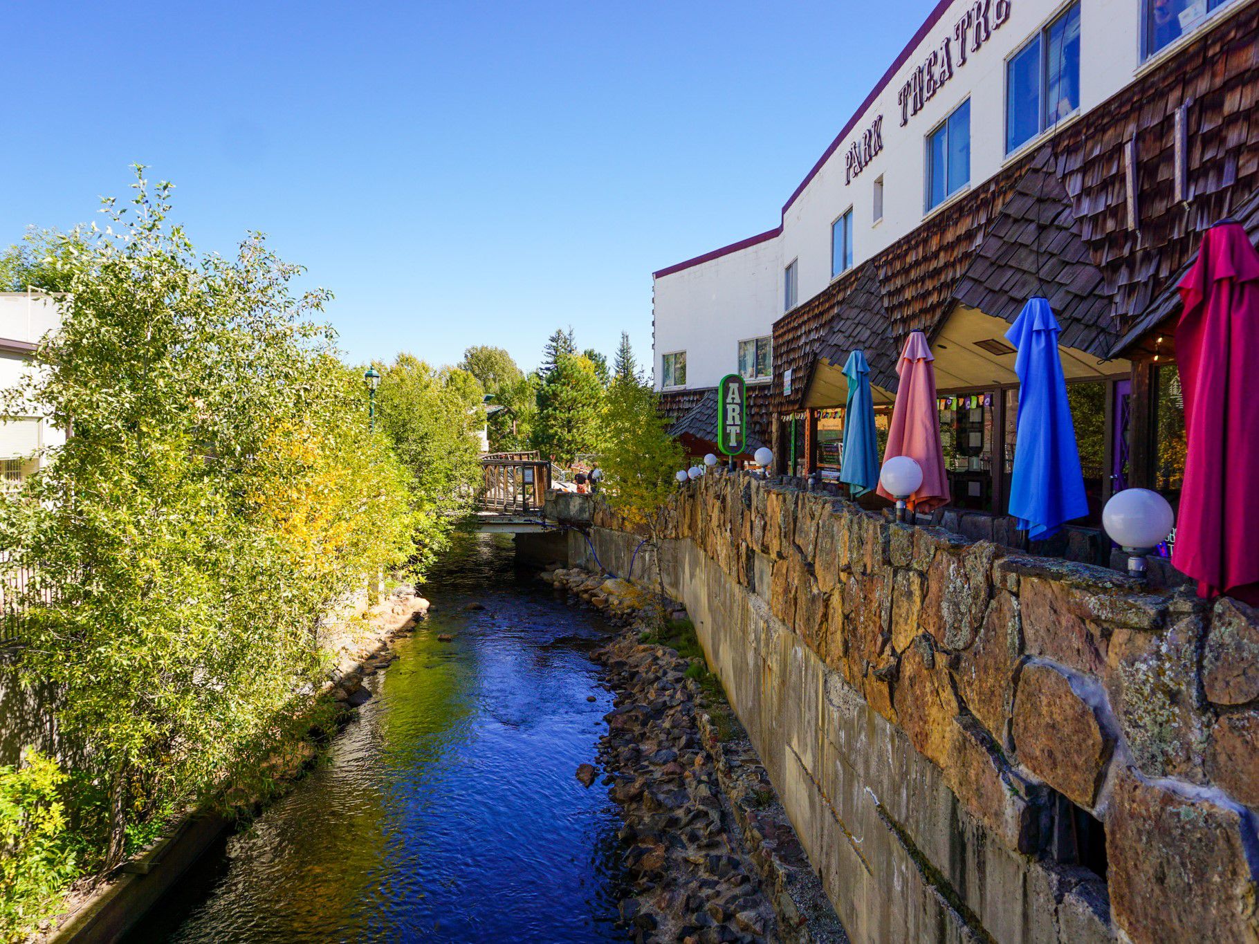 The Riverwalk in Estes Park for shopping and dining
