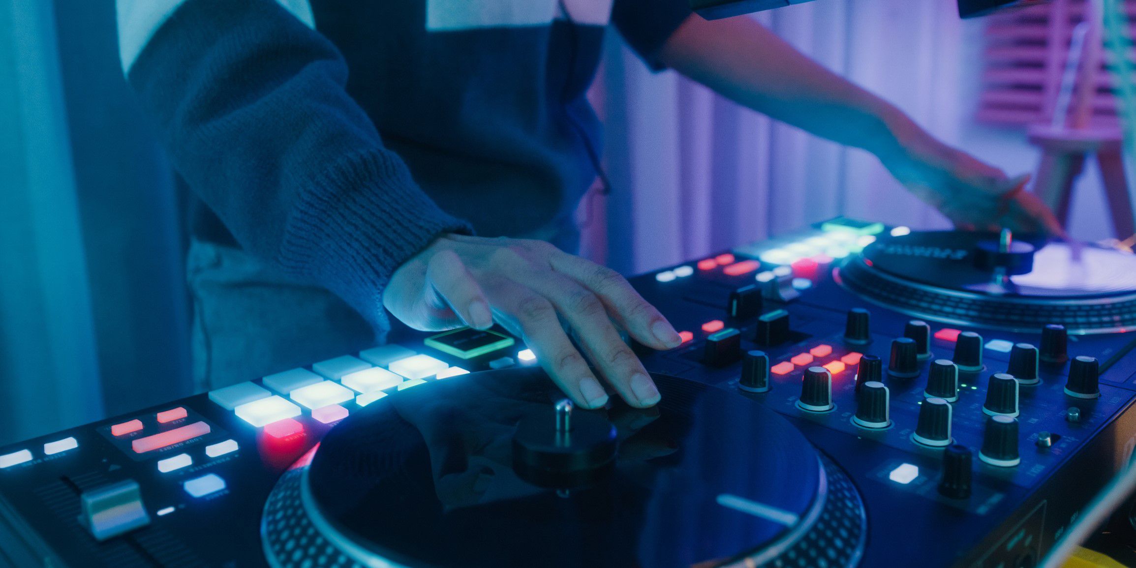 DJ spinning creating fun vibes