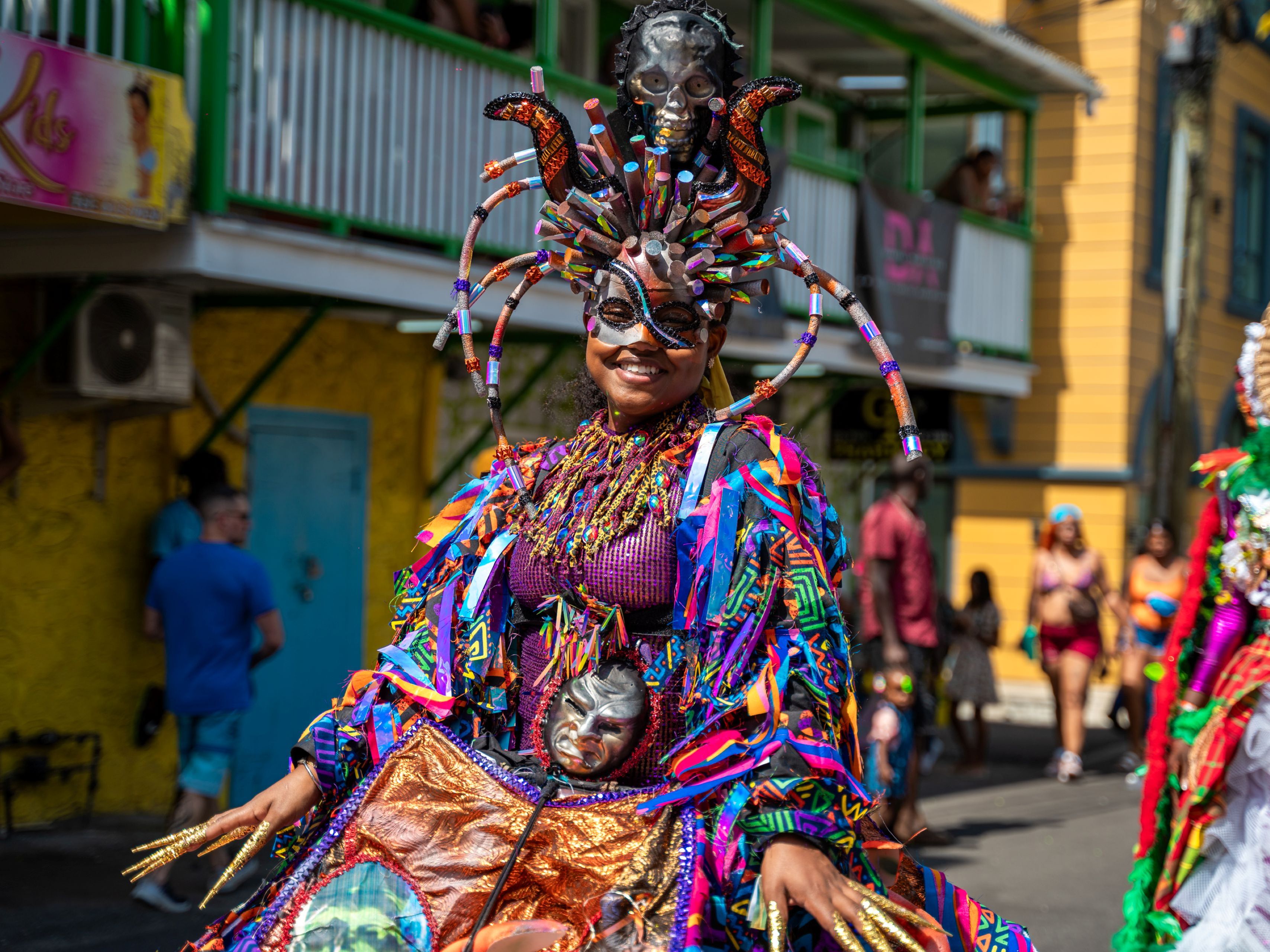 women dressed up for creole festival.