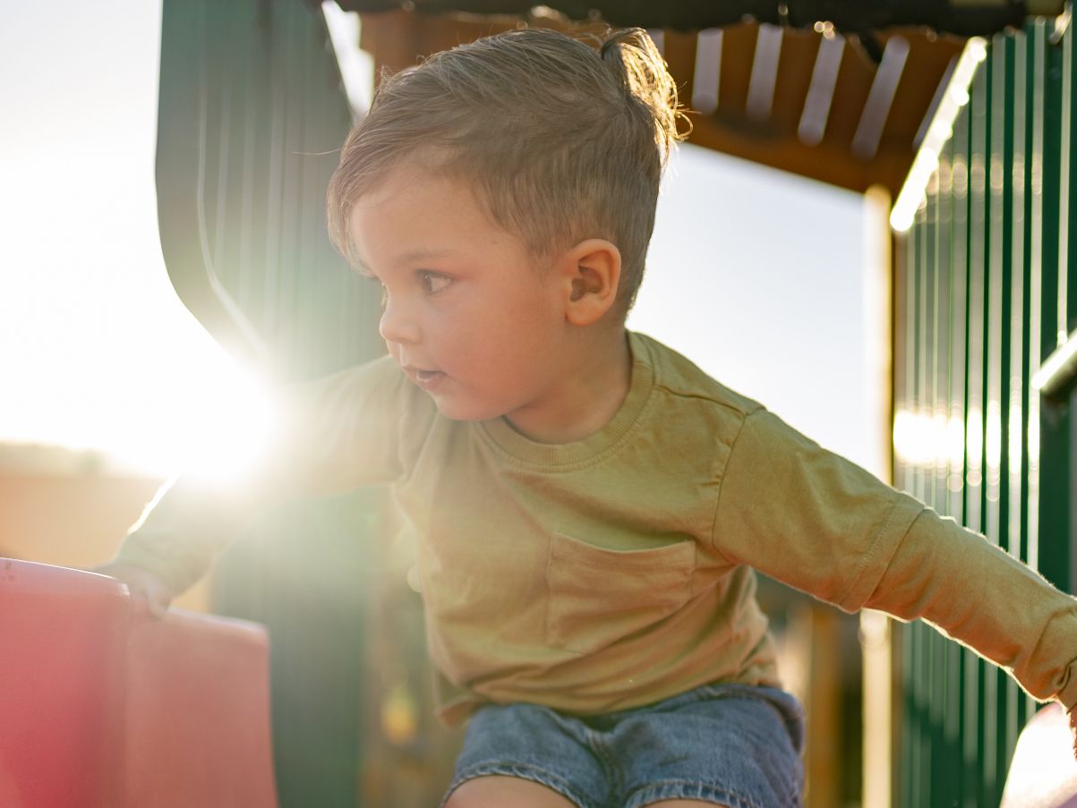 Close up of a child smiling