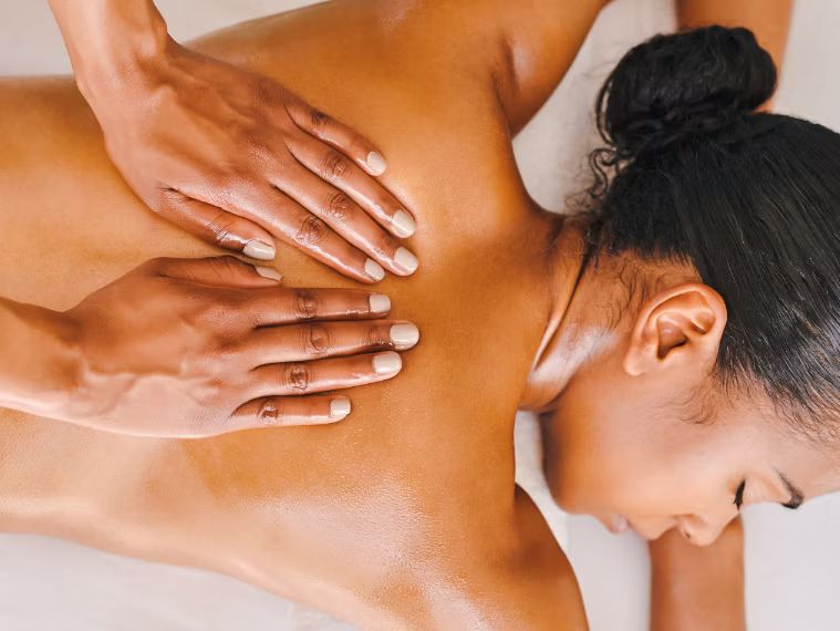 Woman getting a massage