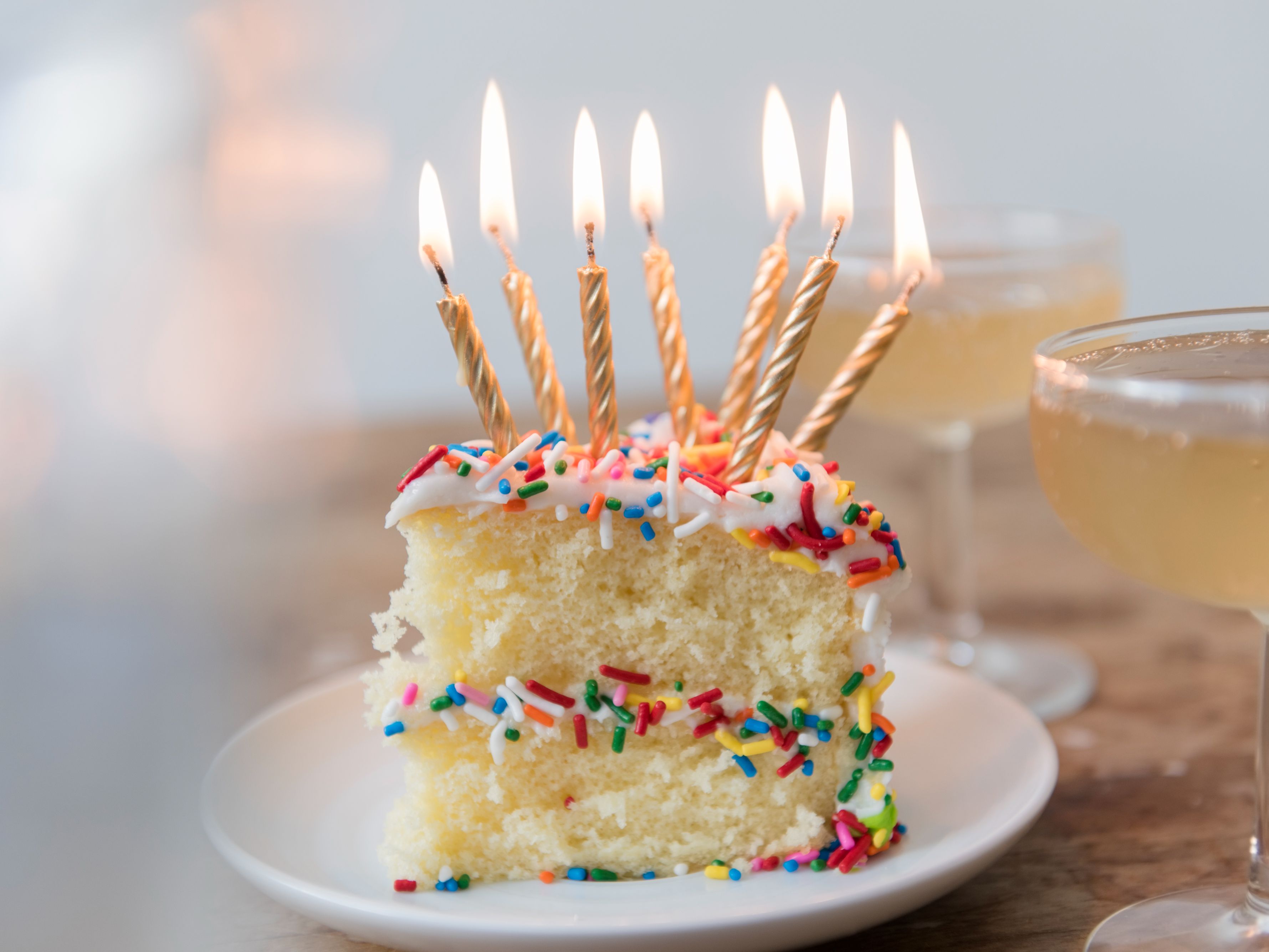 Birthday cake with candles