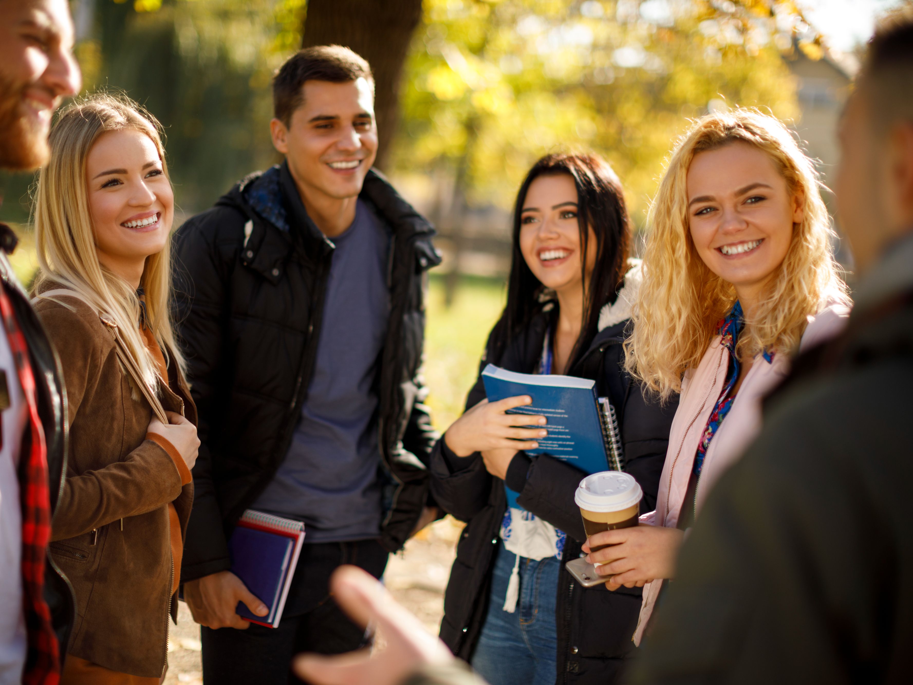college students on campus