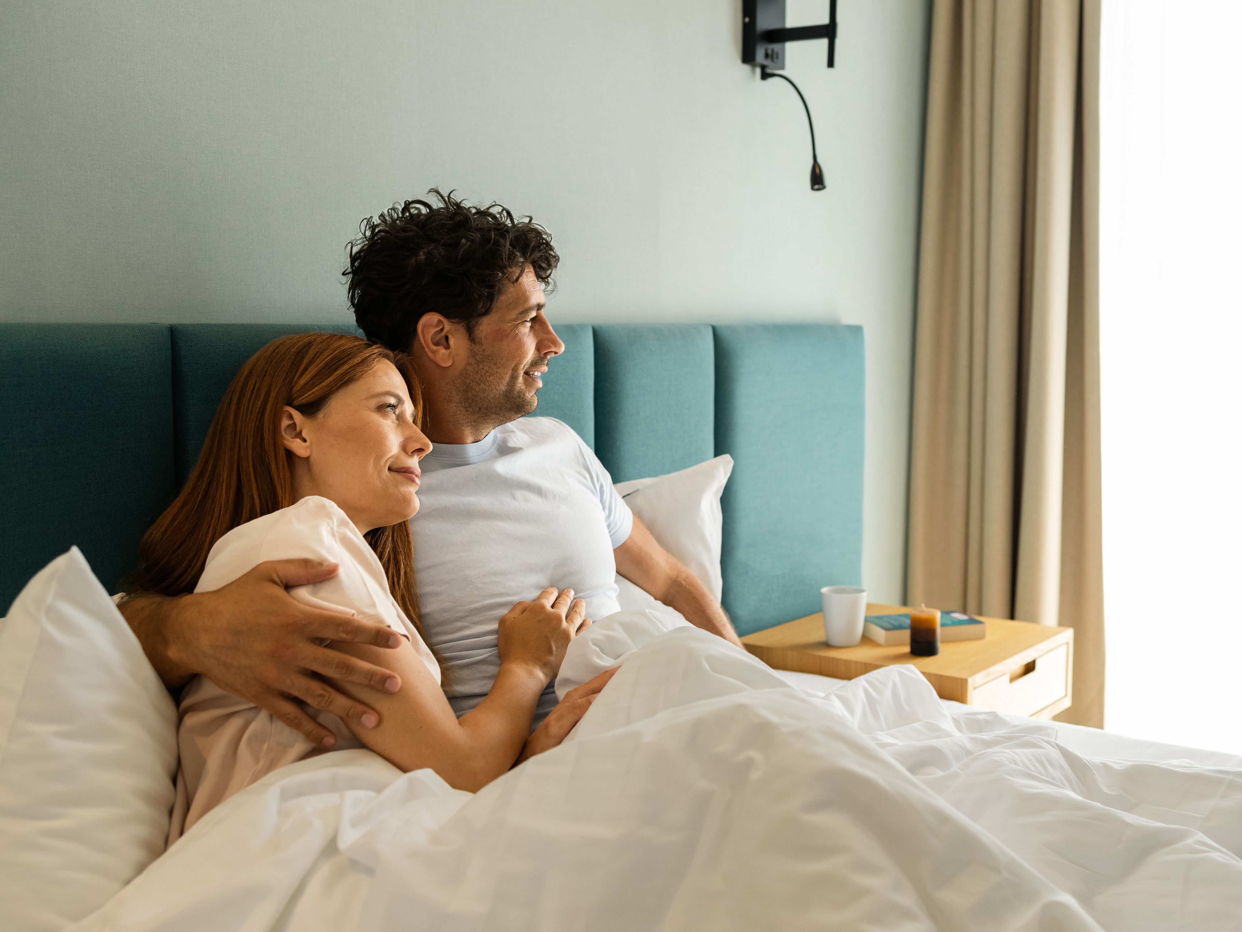 Couple enjoying an easy morning