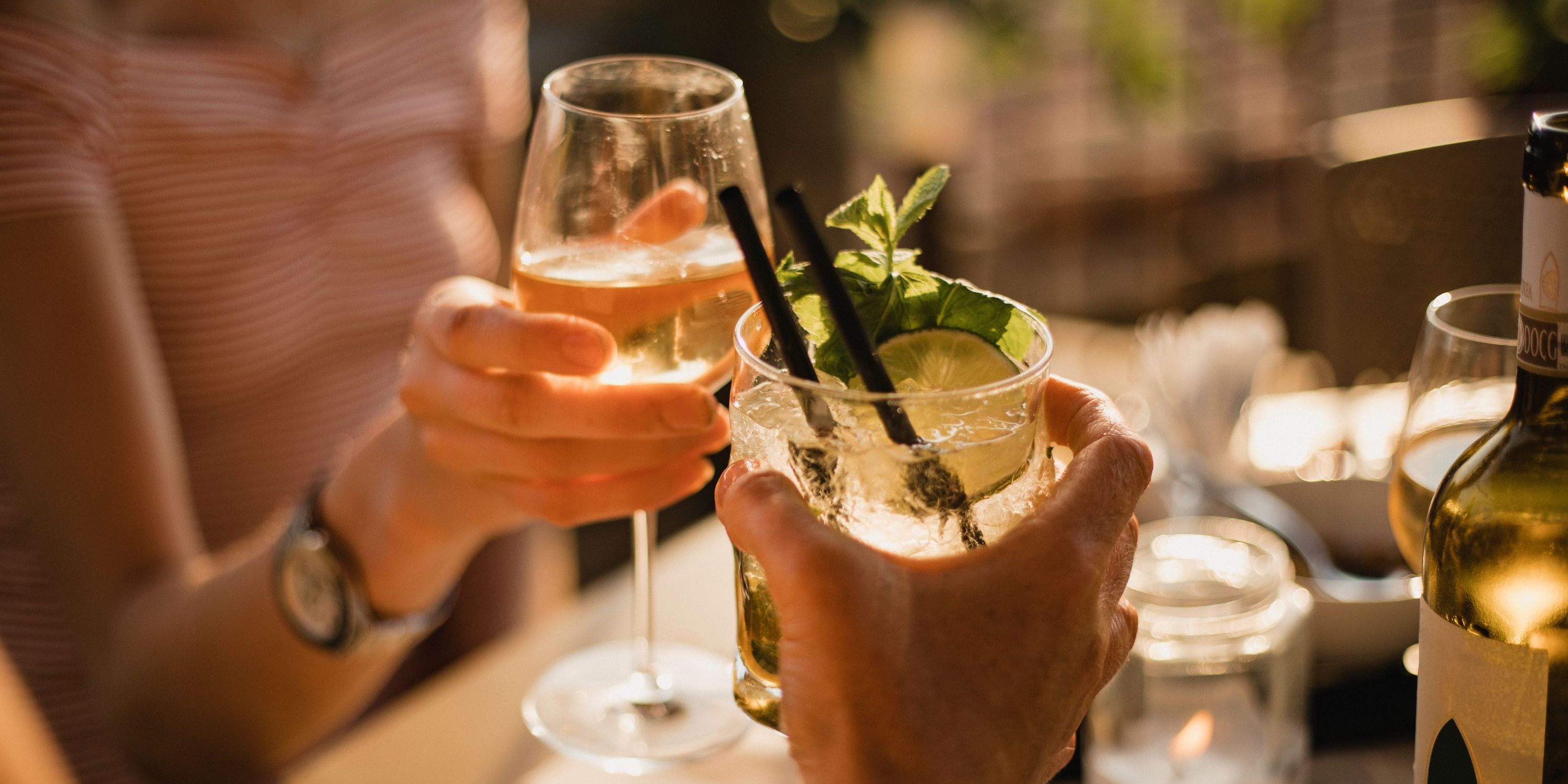 Cheers with cocktails