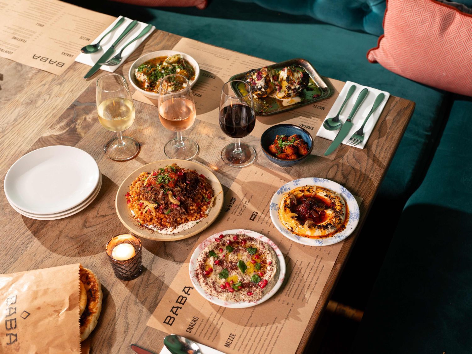 BABA table of food