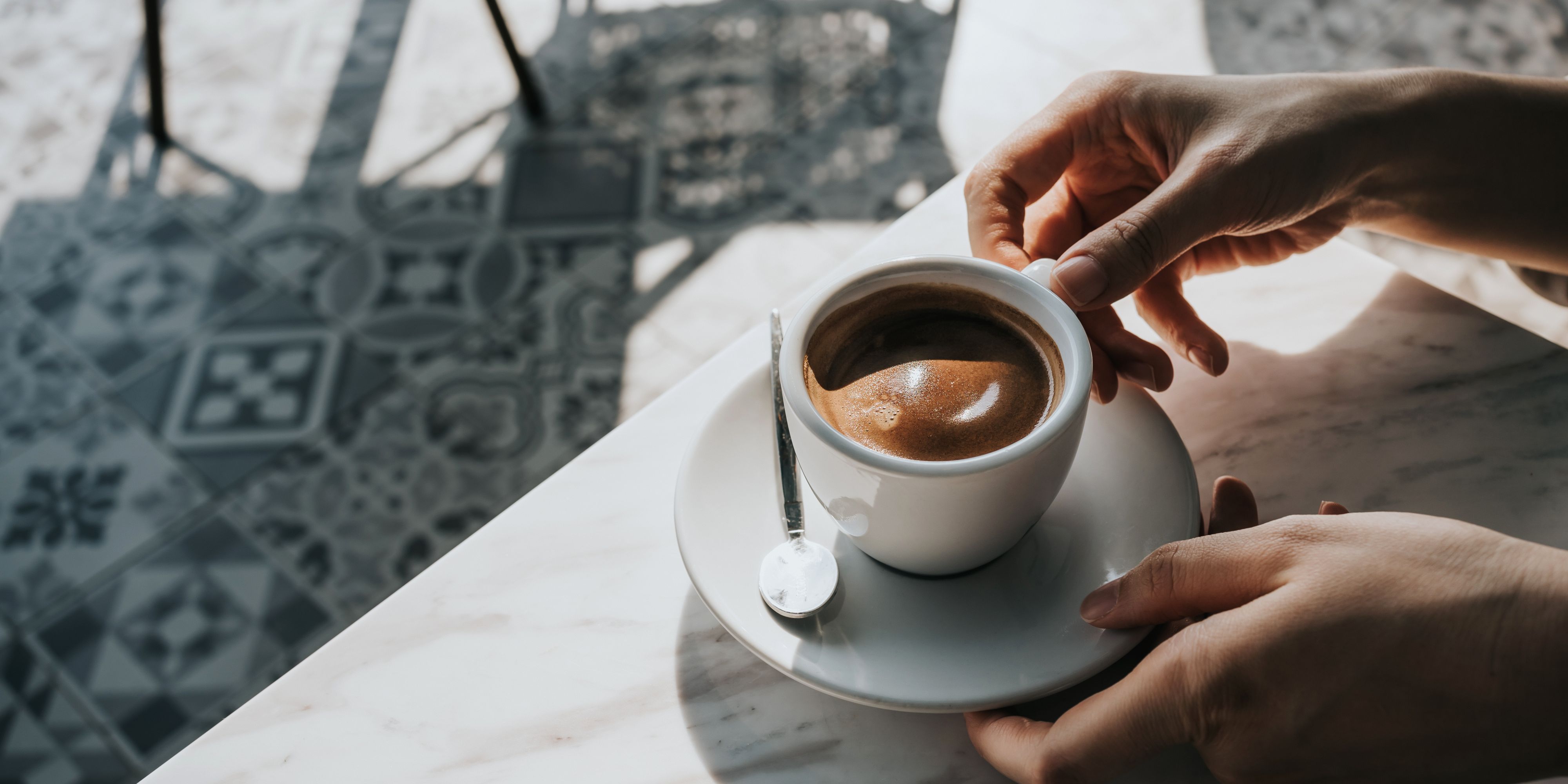 Cup of espresso at a cafe