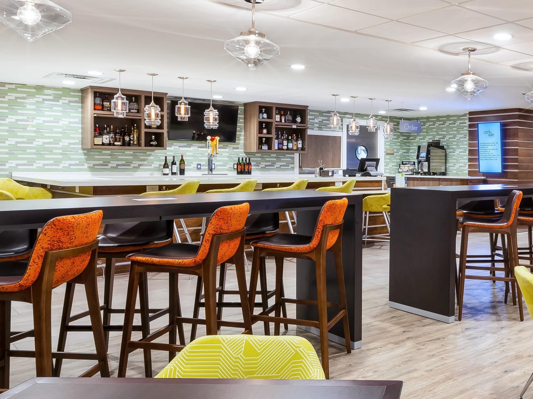 Welcome to our modern hotel lobby at EVEN Hotel Ann Arbor.