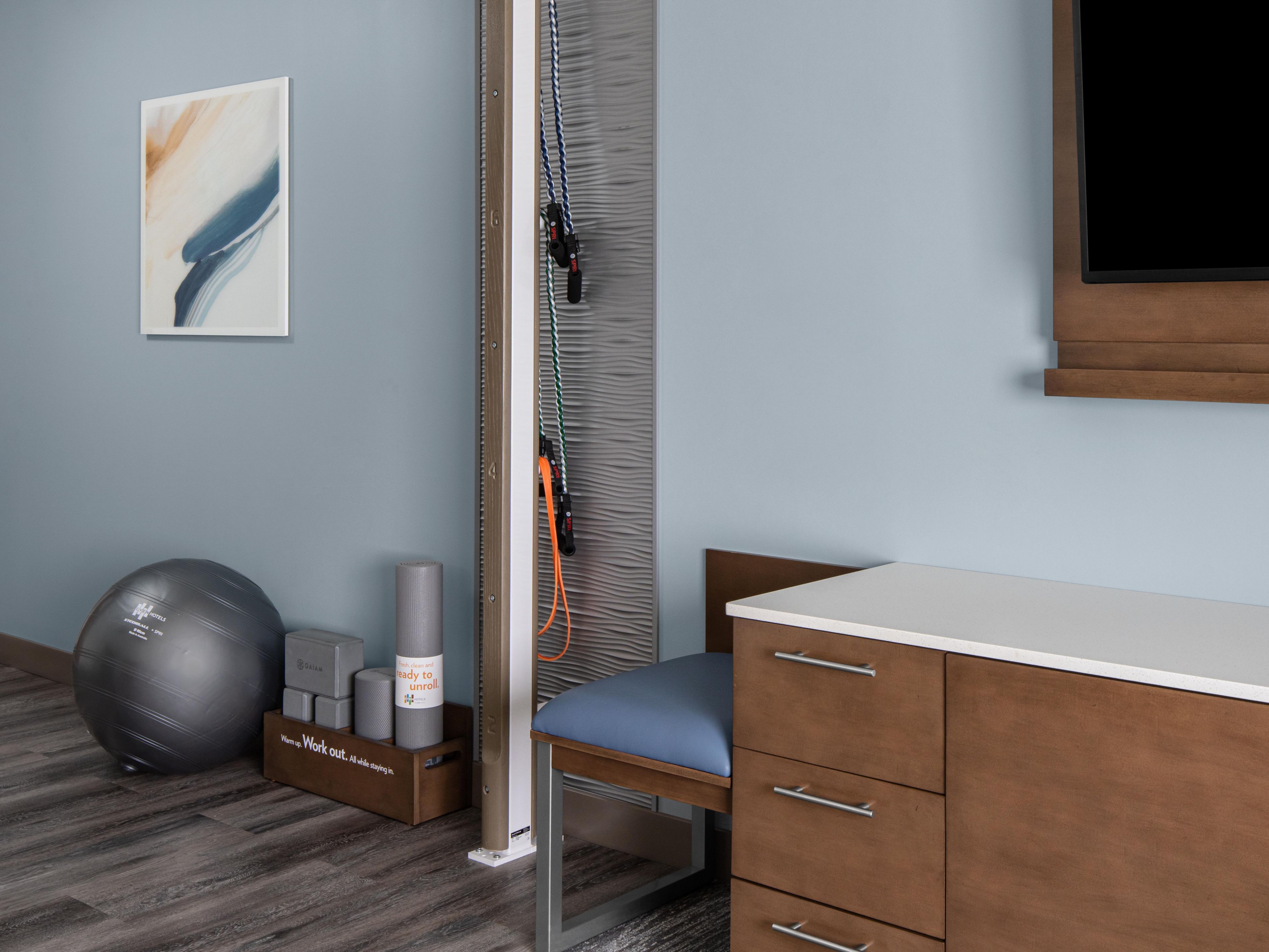 Wellness meets convenience with our state-of-the-art in-room fitness zones. Designed with wellness at the forefront, you are provided a private space to stay active and easily maintain your fitness regime without stepping out. 

