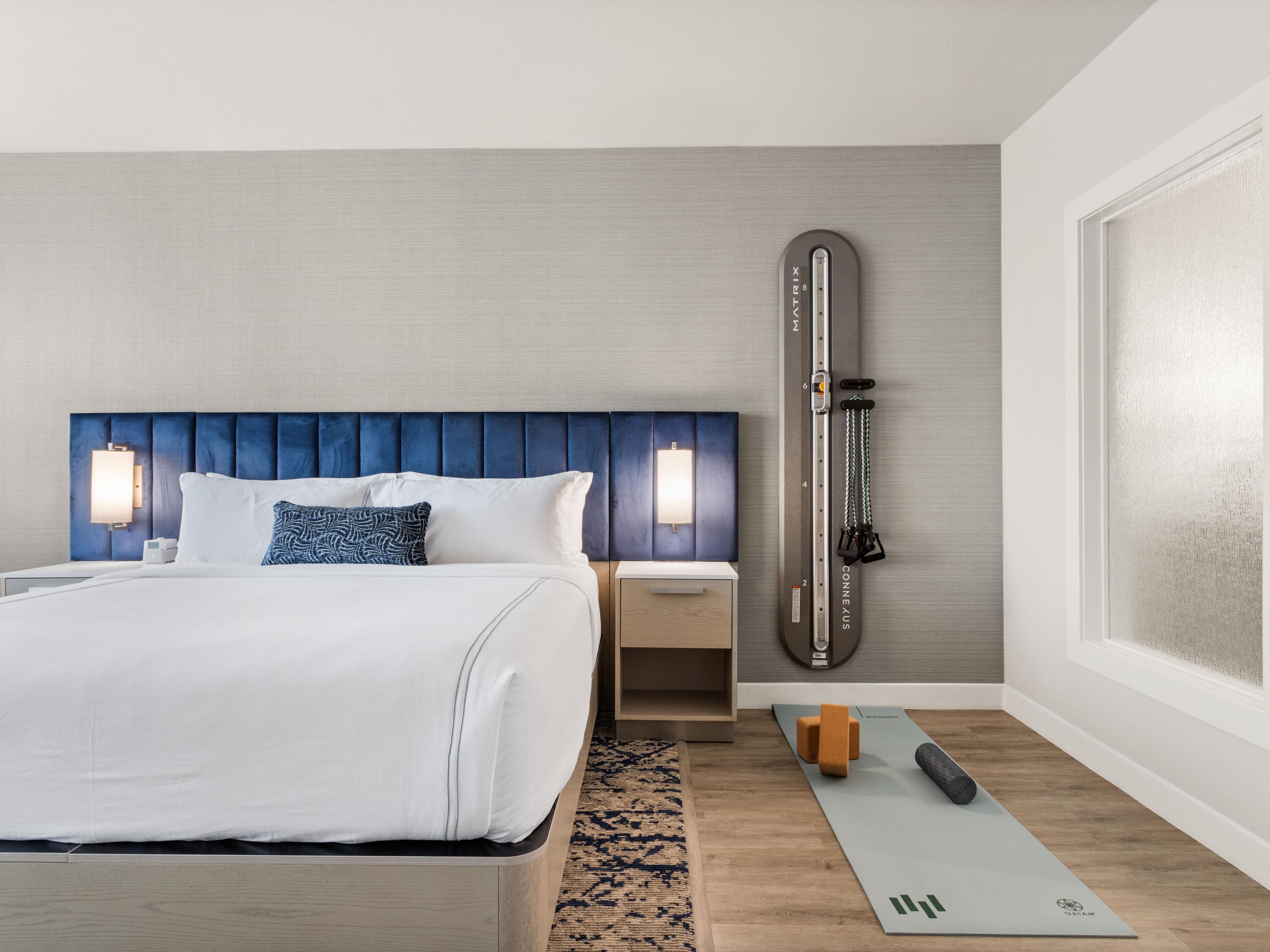 Fitness Zones in hotel guest room