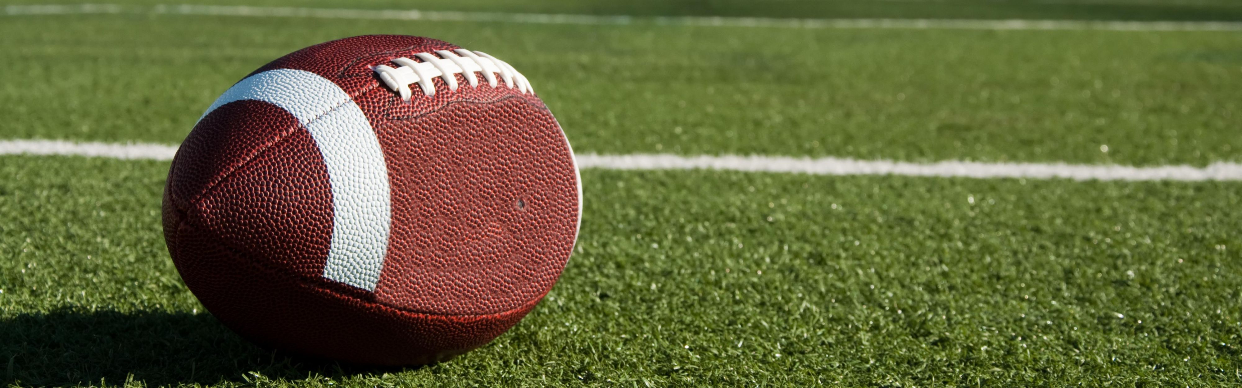 Football on a football field