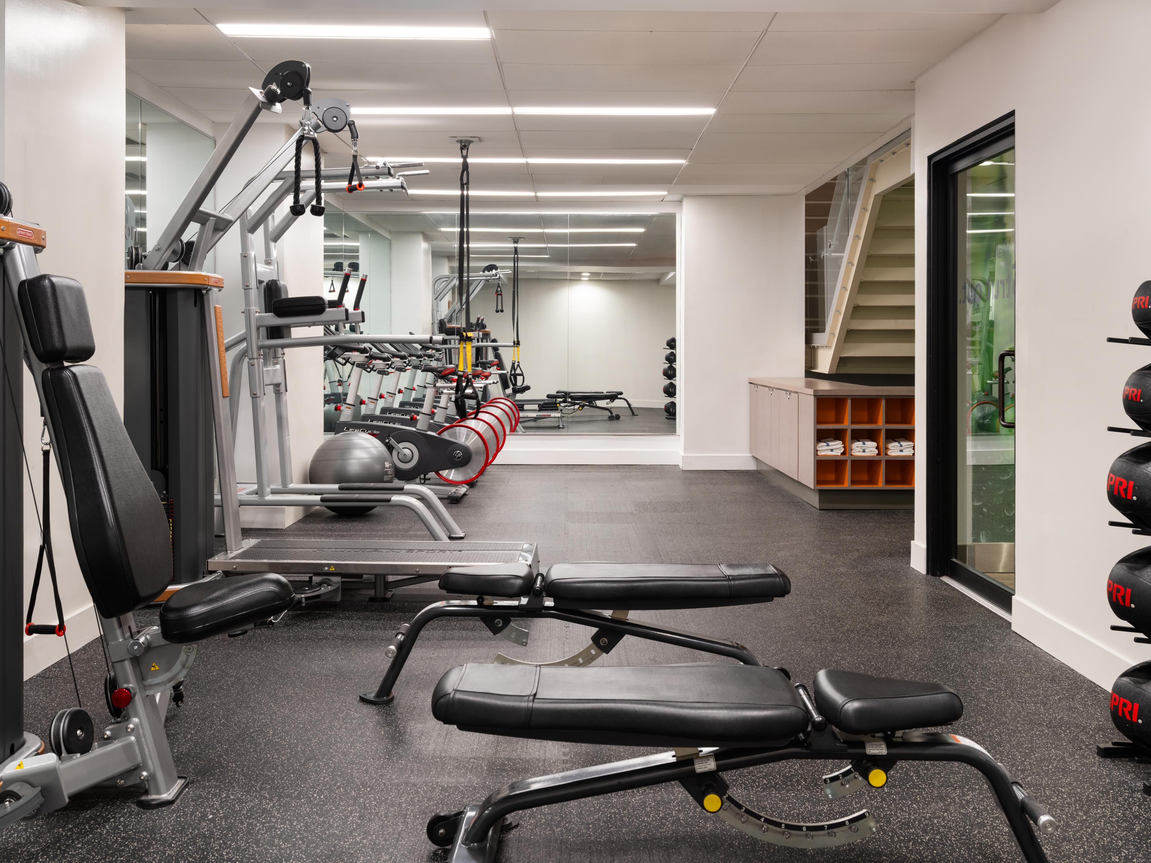 Athletic Studio with strength training equipment