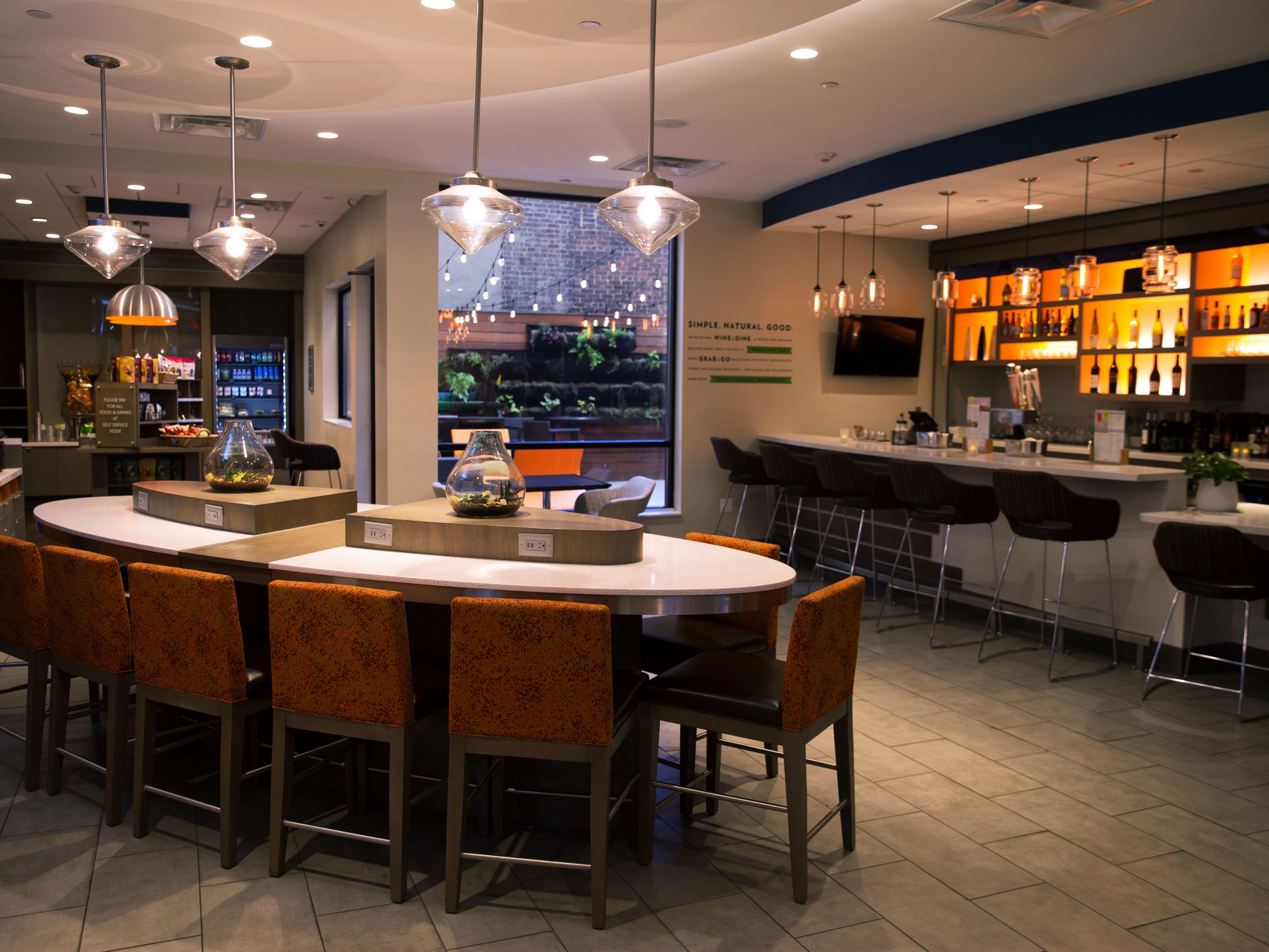 Bar and dining area