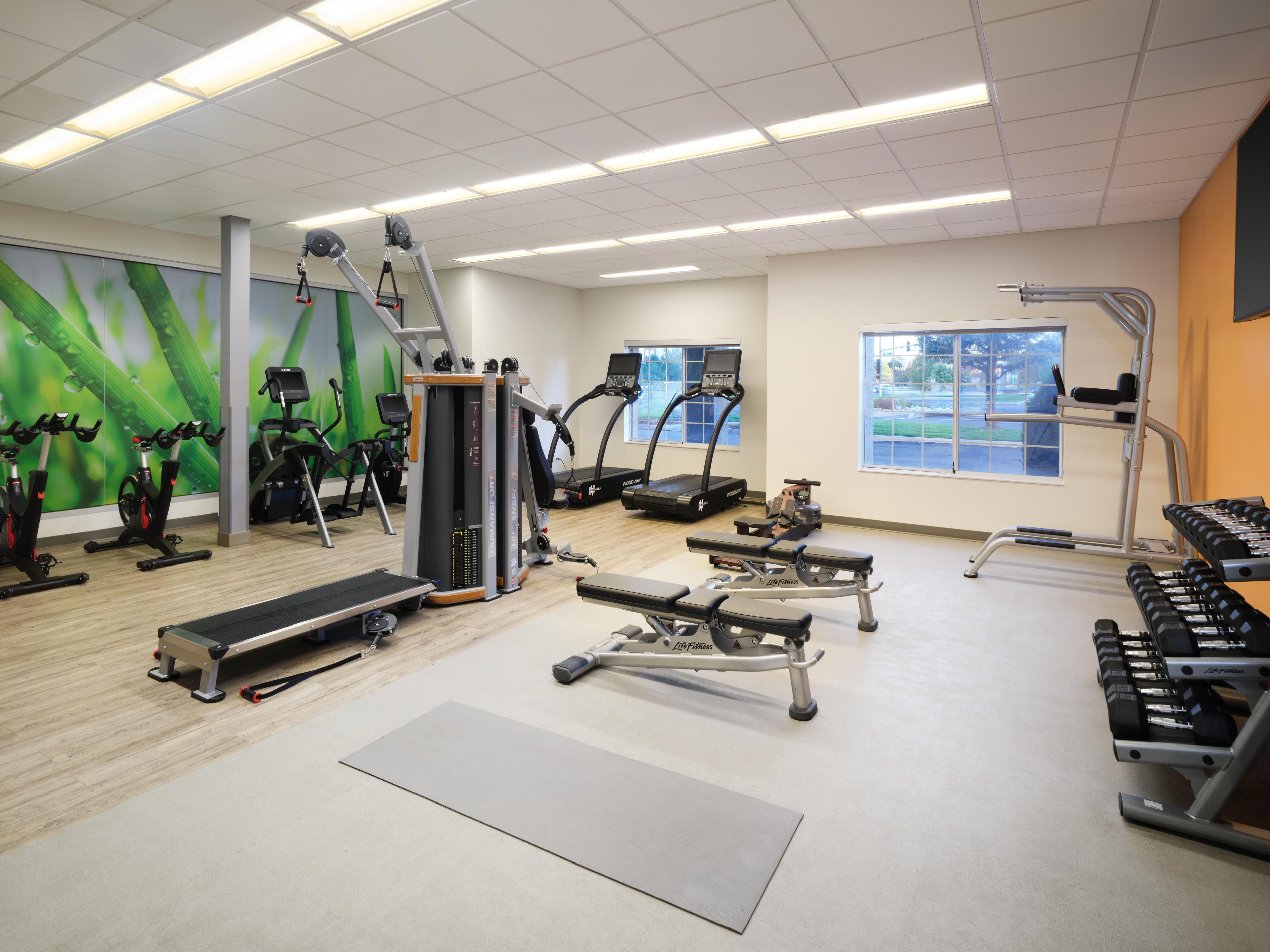 Stay active with in-room fitness zones and a state-of-the-art athletic studio. Use guided workouts on your TV or take advantage of our fully equipped gym for a full-body session. From stretching in your room to an energizing workout in the studio, our amenities make it simple to stay active and feel your best while you travel.
