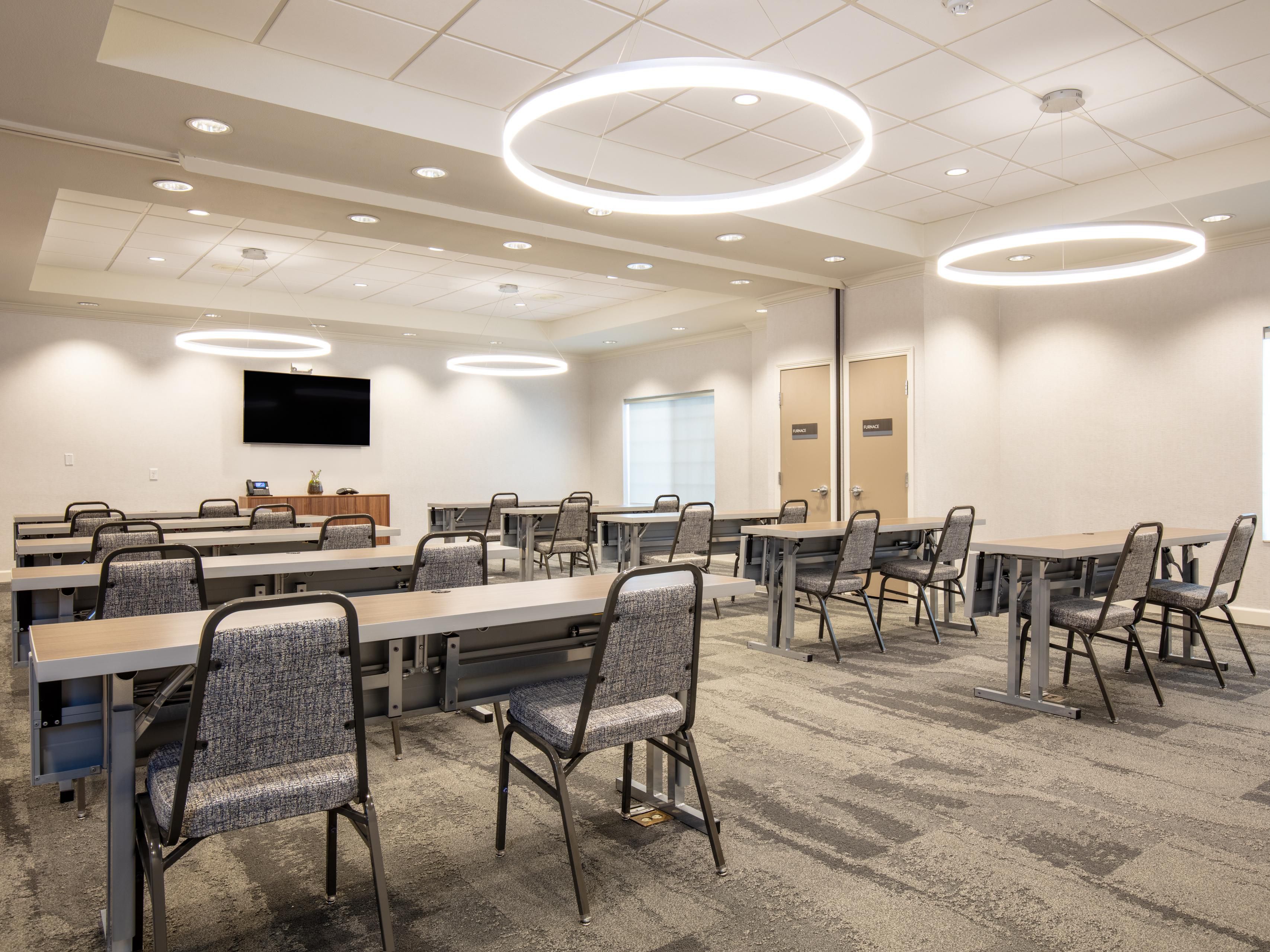 Meeting room setup for medium size conference