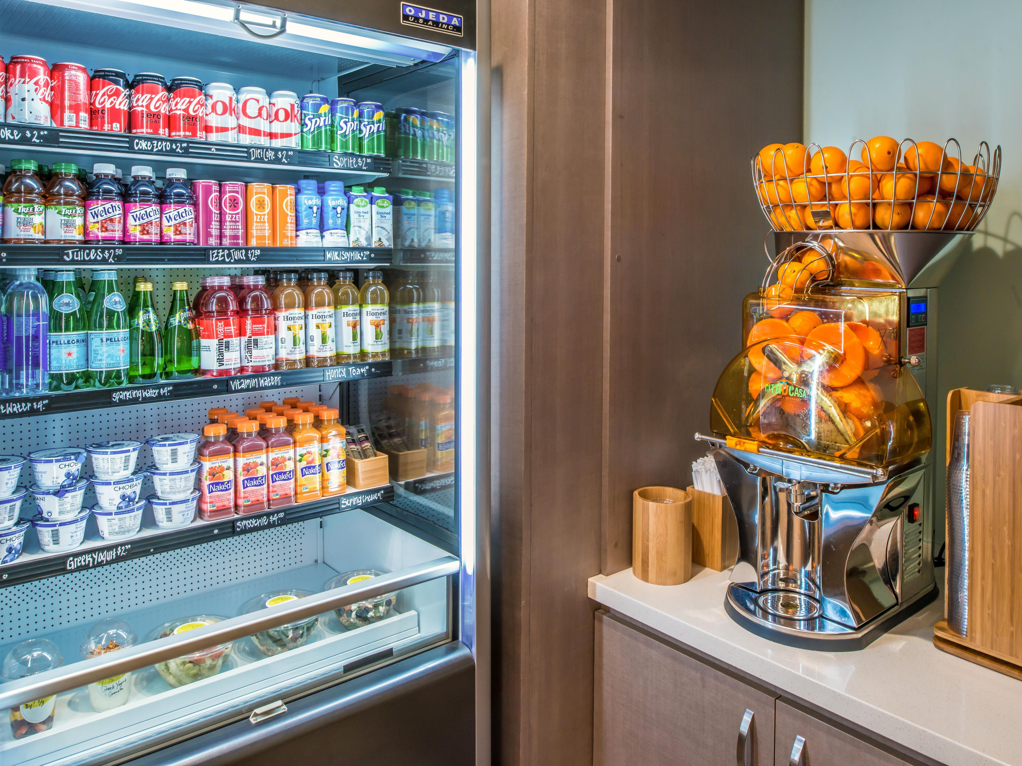 Marketplace with beverage options