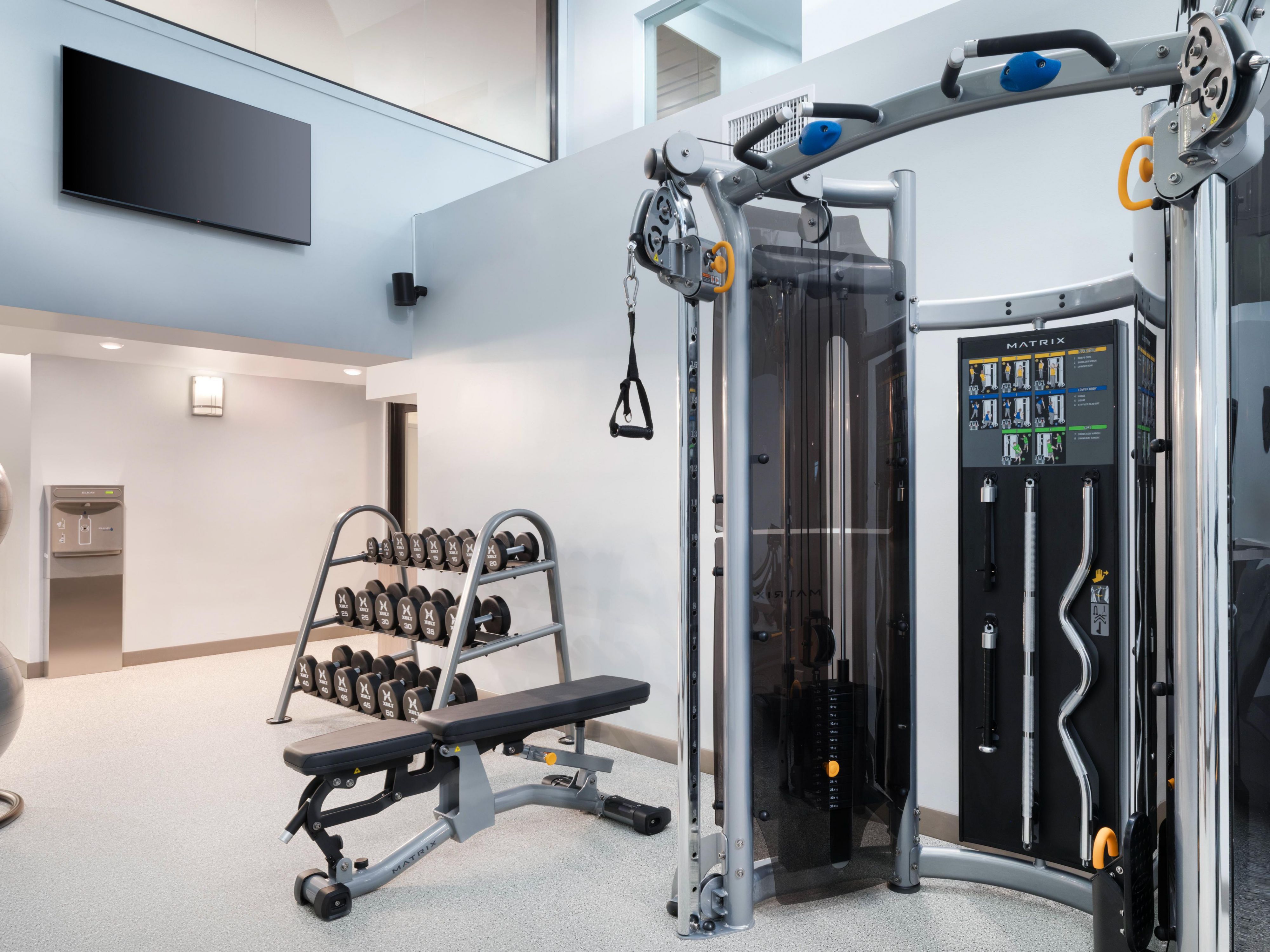 Experience our spacious Athletic Studio with over 1,000 sq. ft. featuring cardio equipment, strength gear, dumbbells, yoga accessories, foam rollers, and more. Plus, our in-room fitness zones include a functional trainer, stability ball, Xertubes, fitness bands, and on-demand classes, making it easy to move, recover, and feel your best anytime.
