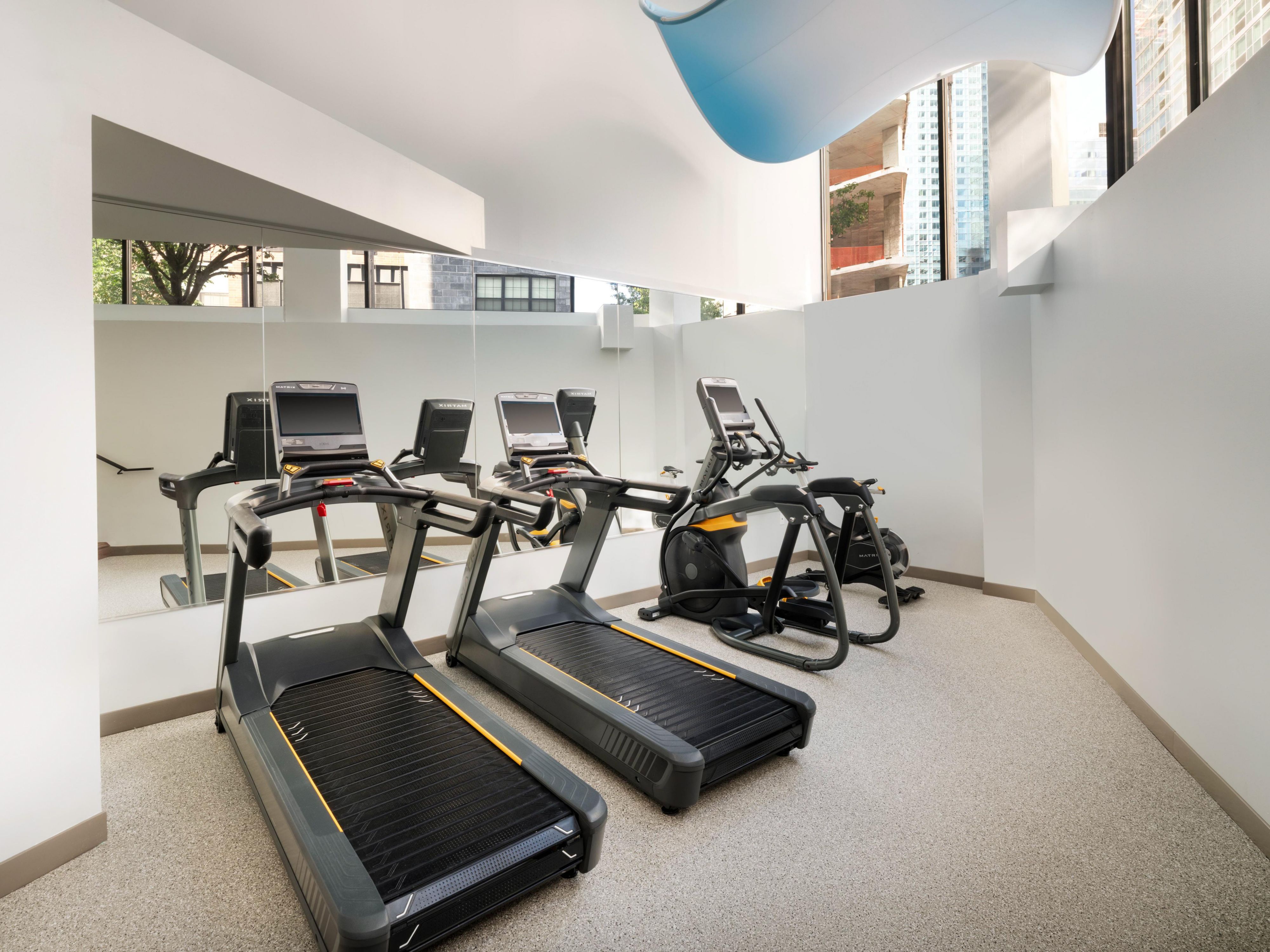 Experience our spacious Athletic Studio with over 1,000 sq. ft. featuring cardio equipment, strength gear, dumbbells, yoga accessories, foam rollers, and more. Plus, our in-room fitness zones include a functional trainer, stability ball, Xertubes, fitness bands, and on-demand classes, making it easy to move, recover, and feel your best anytime.