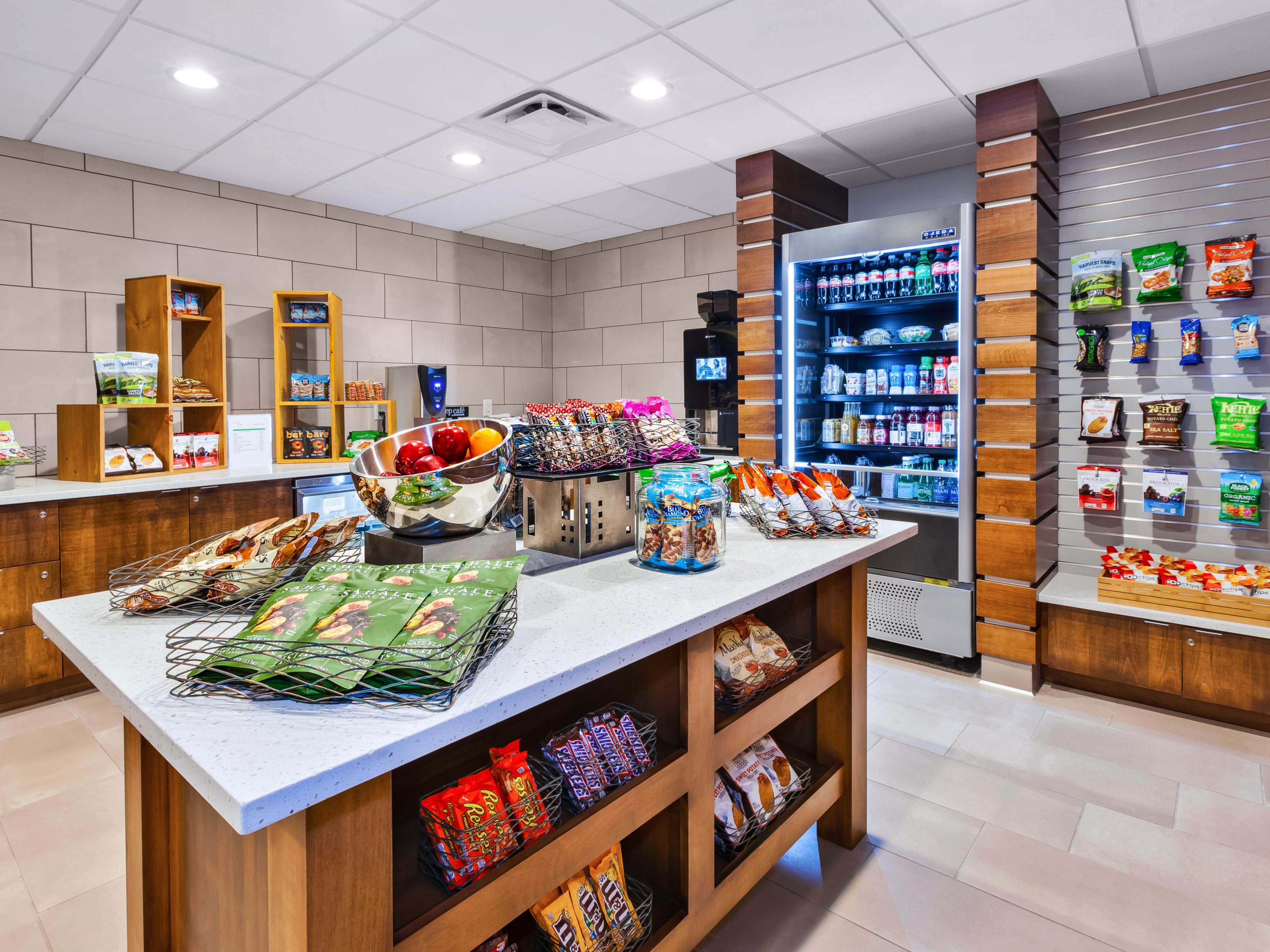 Traveling can be hectic, but our 24-hour market at EVEN Hotel Long Island City has you covered! Stocked with prepackaged salads, sandwiches, chips, toiletries, and more, it’s the perfect stop for travelers on the go, whether you need a quick snack before heading to the airport or a late-night craving.

