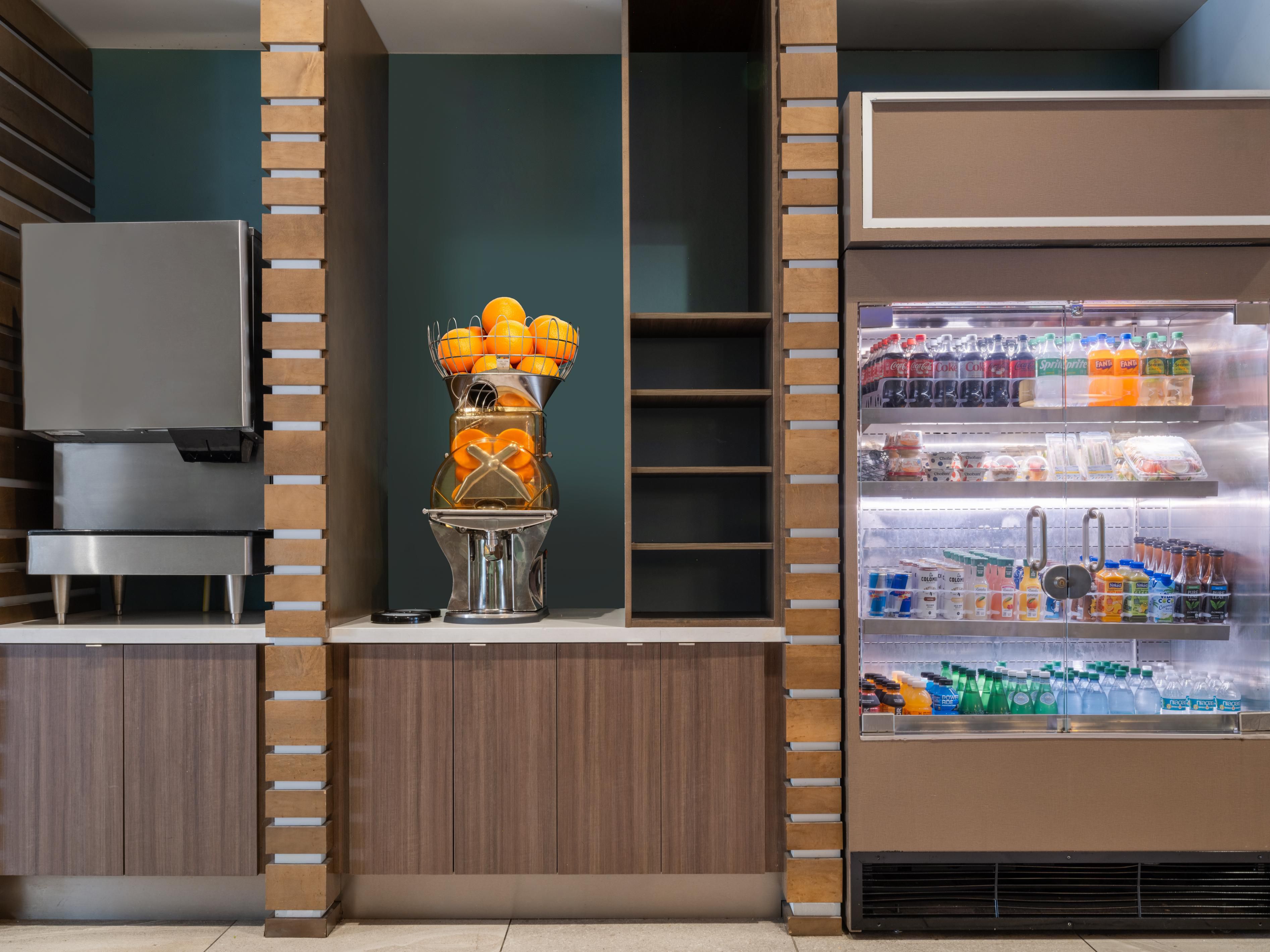 Marketplace with snack and beverage options