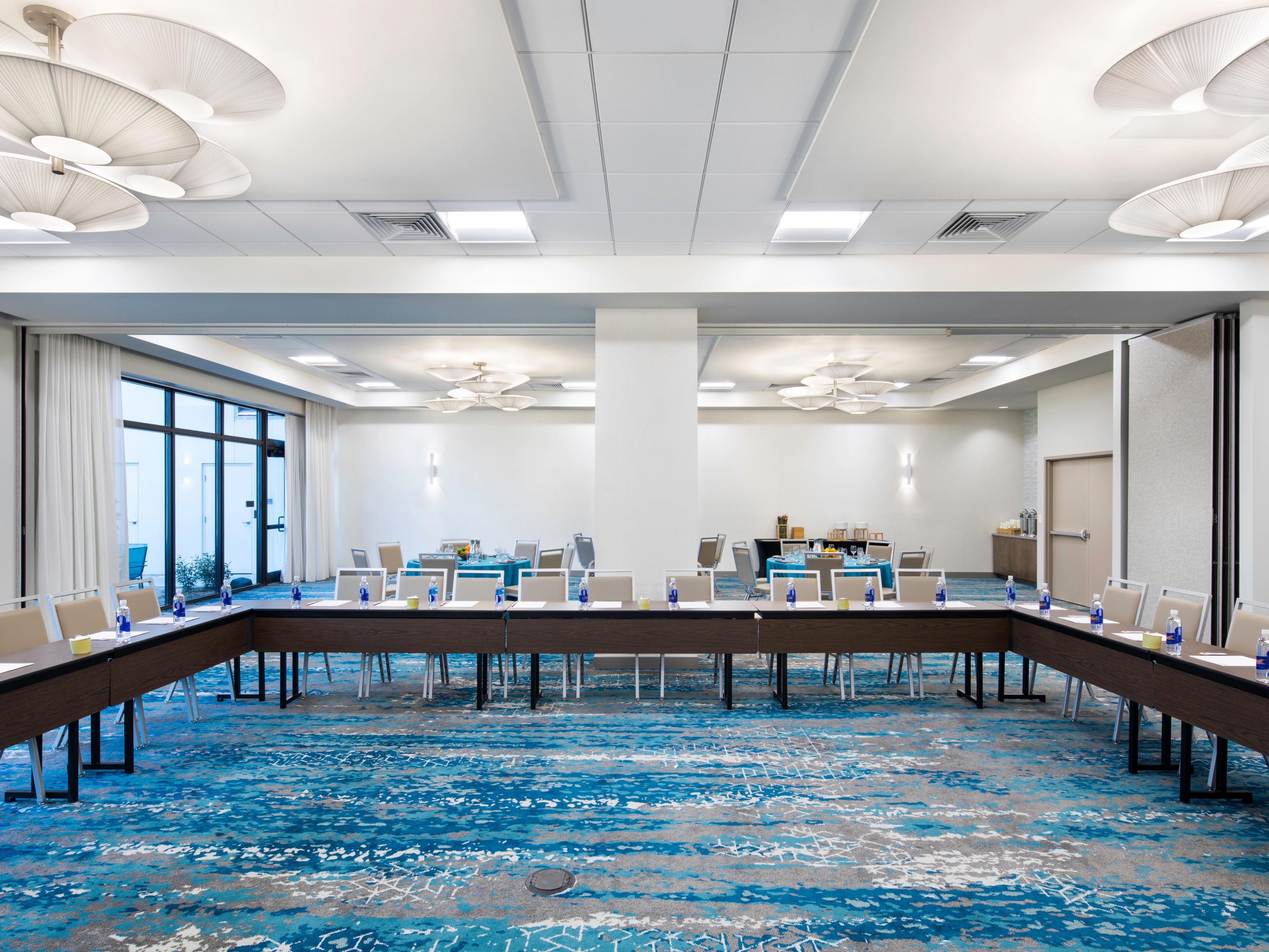 Host your next meeting or social event at our Miami airport hotel. Offering 4,000 sq. ft. of flexible meeting space, our venues feature modern amenities, catering services, and natural lighting to enhance productivity and comfort. Plus, free Wi-Fi and plenty of space for breakout sessions and networking. 
