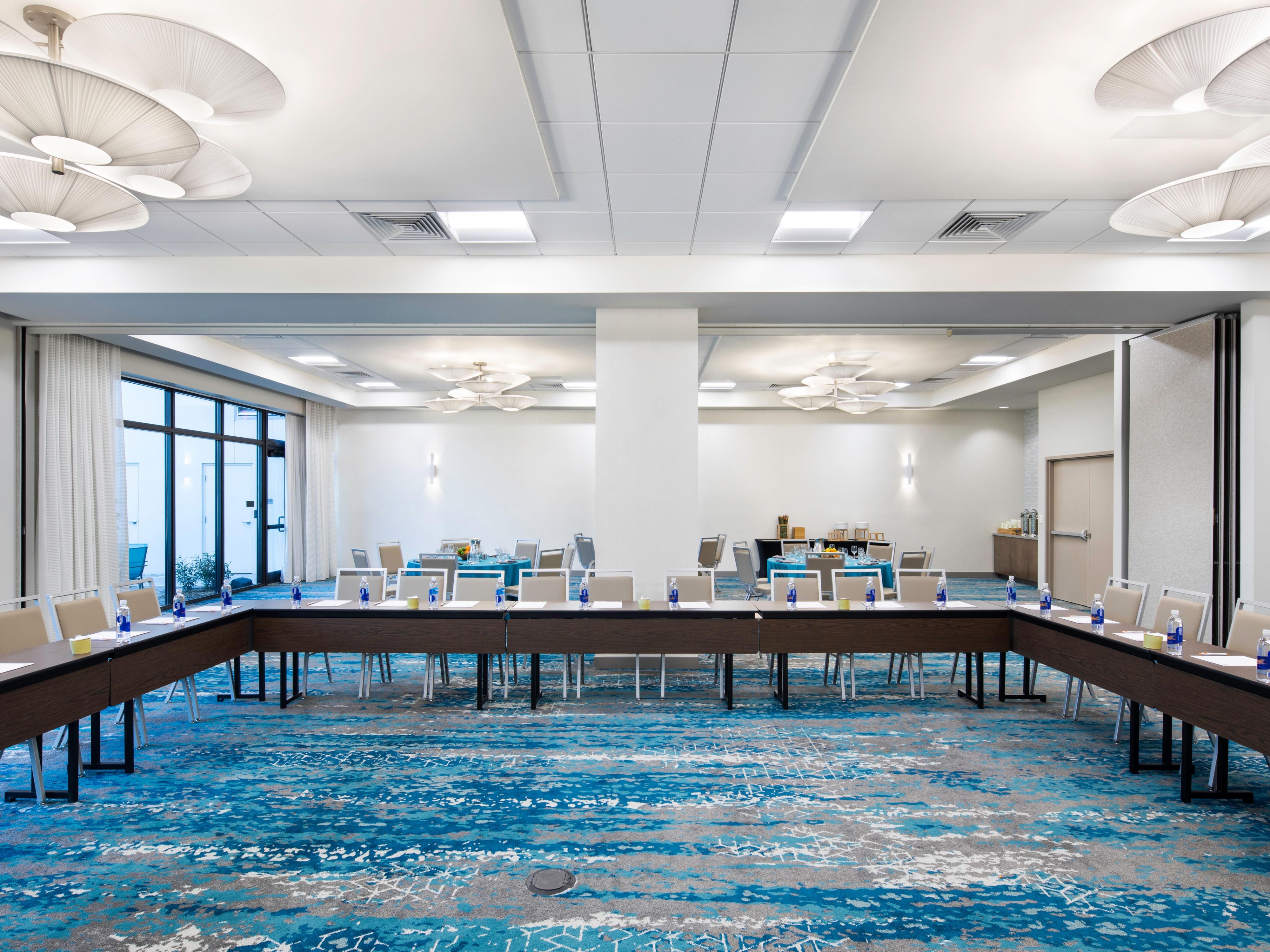 Host your next corporate meeting or social event at our Miami airport hotel. Offering 3,900 square feet of flexible meeting space, our venues feature AV equipment, catering services, and natural lighting to enhance productivity and comfort. Plus, free Wi-Fi and plenty of space for breakout sessions and networking.
