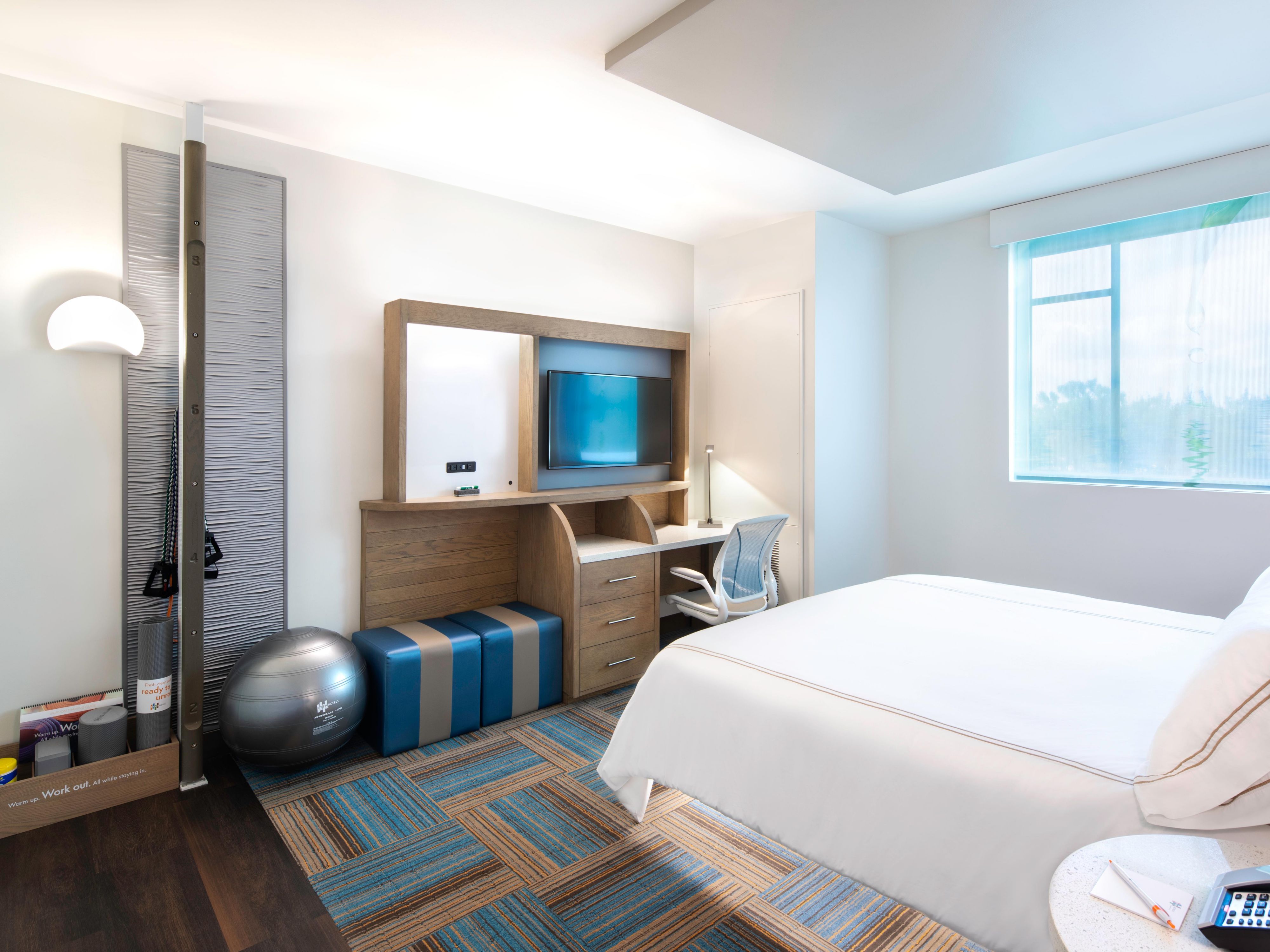 Fitness Zones in hotel guest room