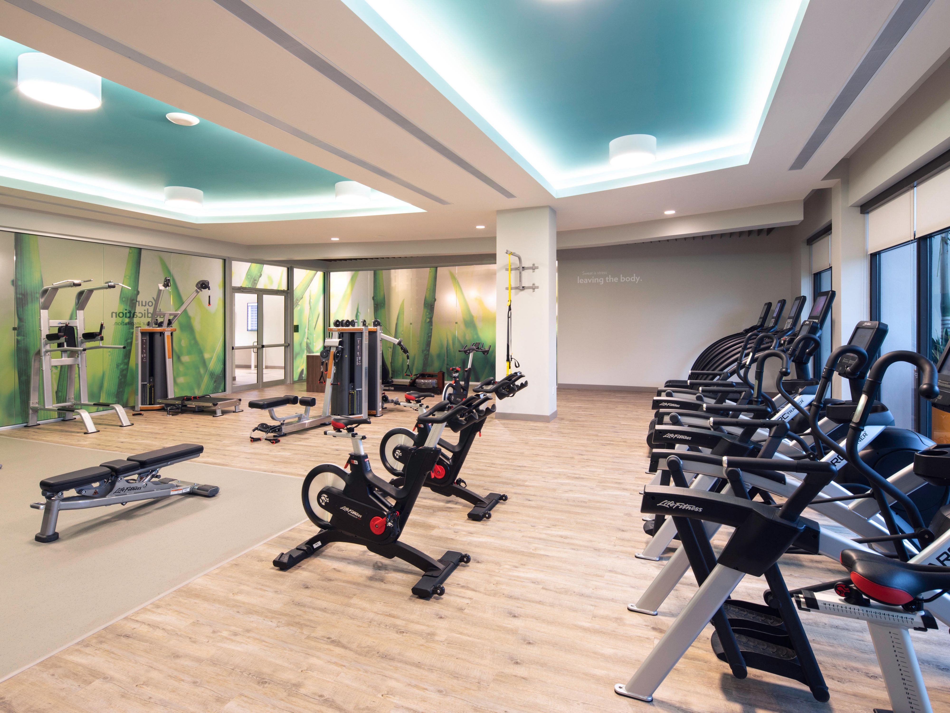 On-Site fitness center with Peloton Bikes