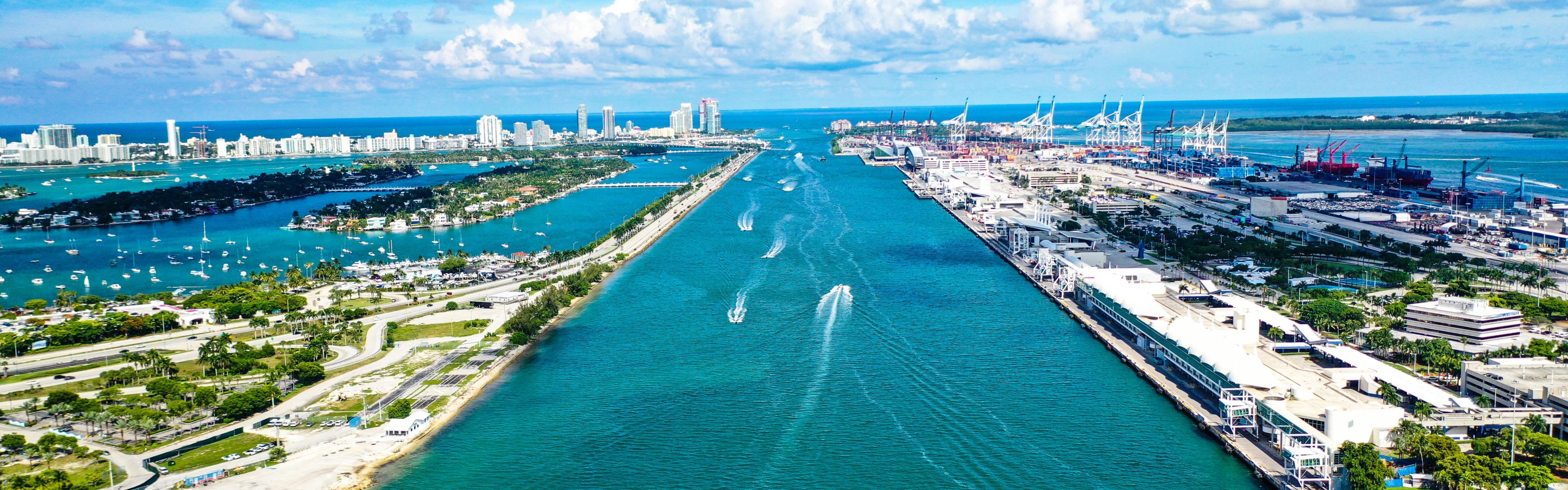 Miami with a view of the water