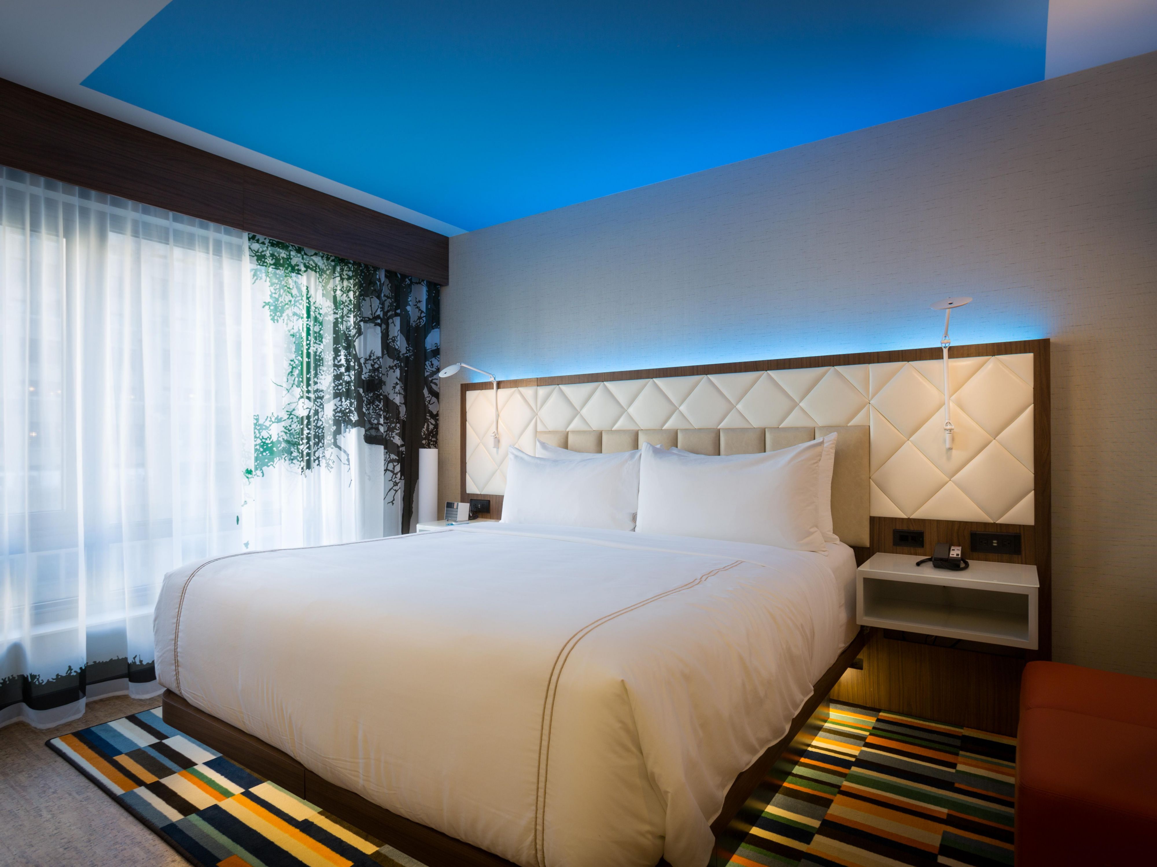 Our King rooms feature Beautyrest mattresses and mood lighting.